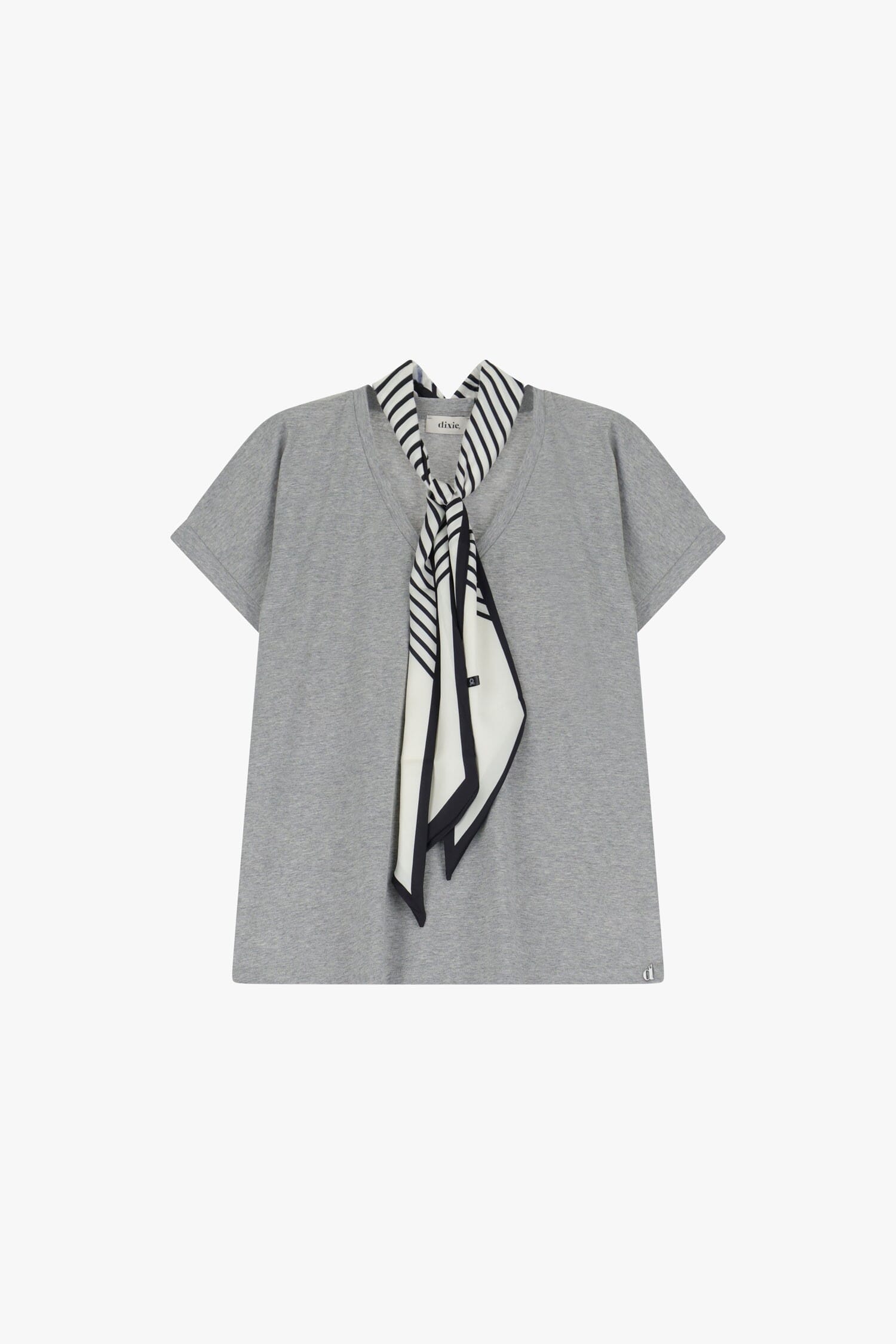 T-Shirt Manica Corta Con Sciarpa Dixie