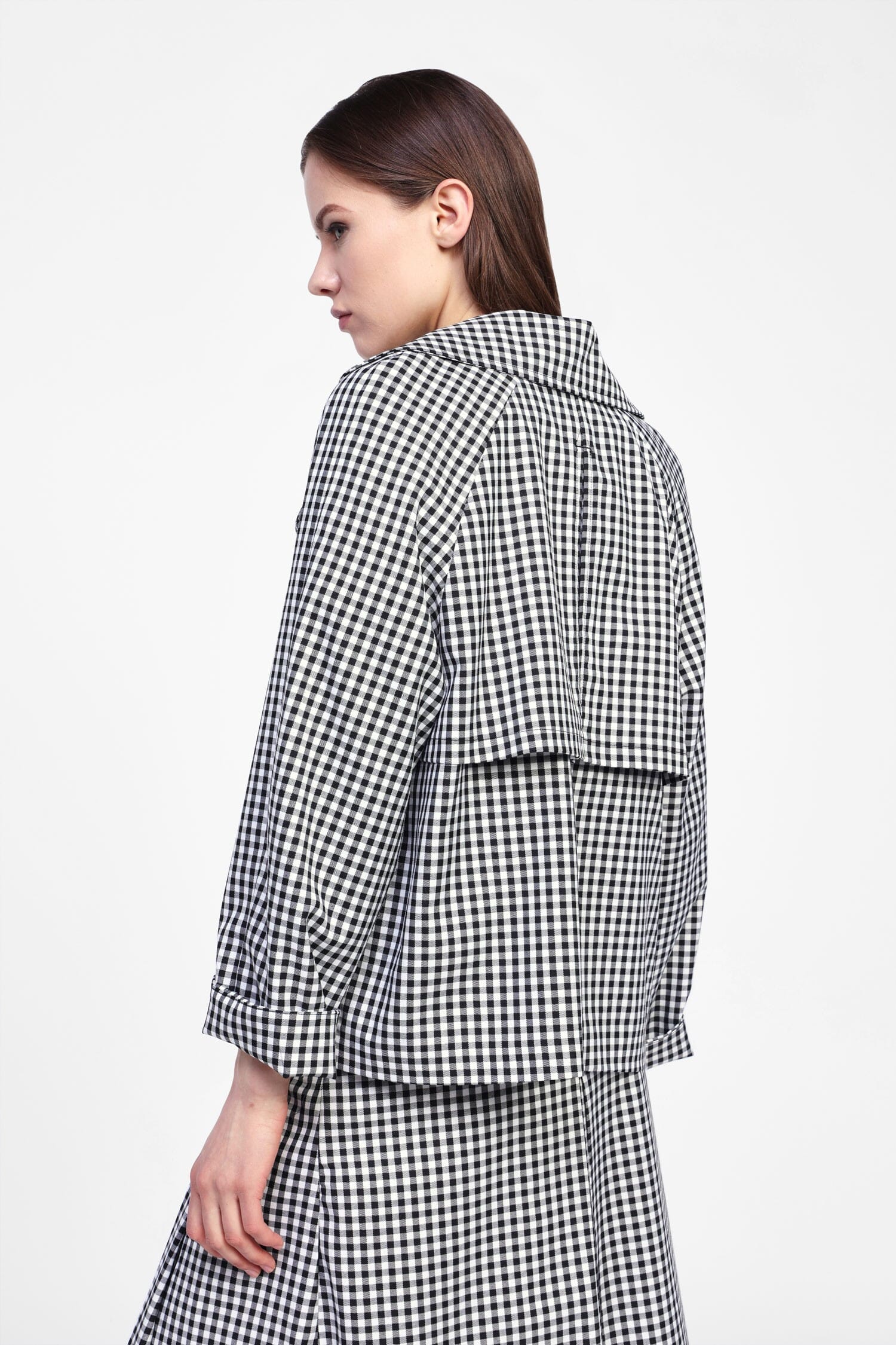 Blazer Con Motivo A Quadri E Bottoni Dixie