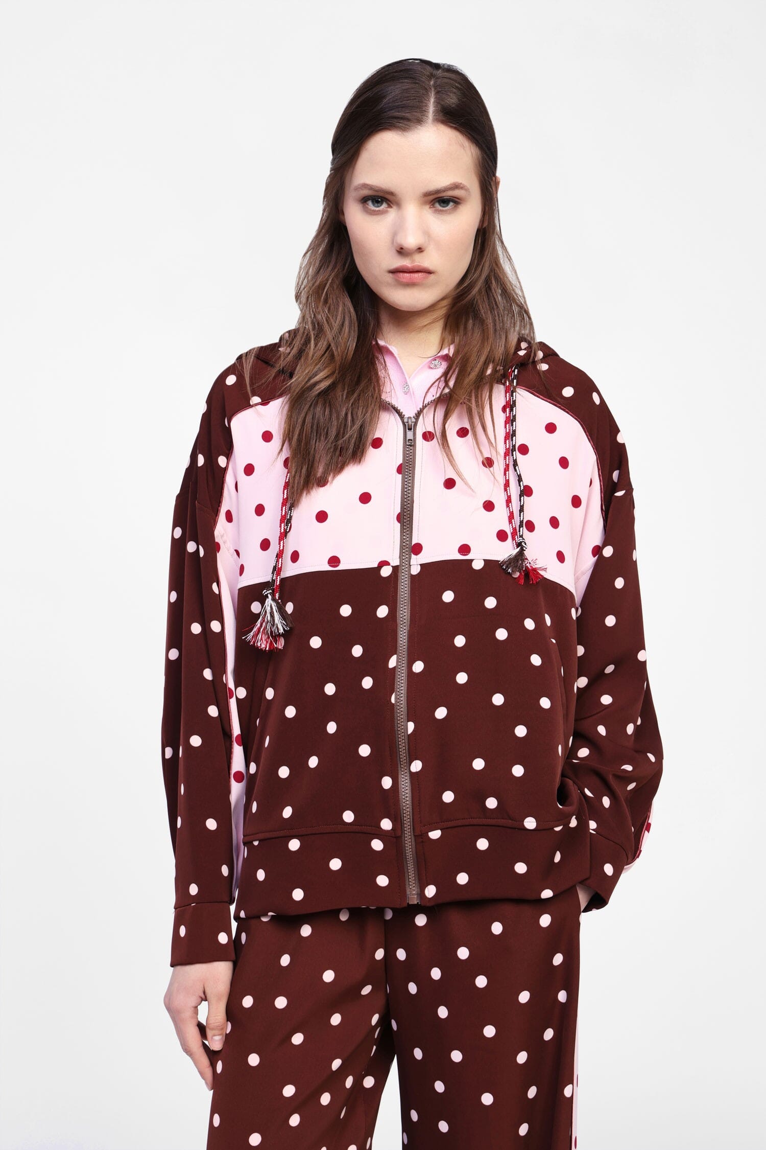 Blouson bombardier avec capuche et imprimé Dixie Dot