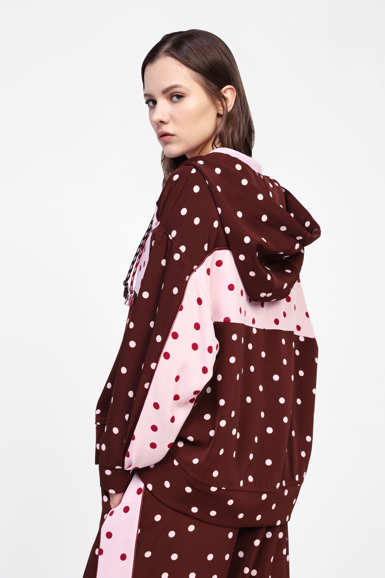 Blouson bombardier avec capuche et imprimé Dixie Dot