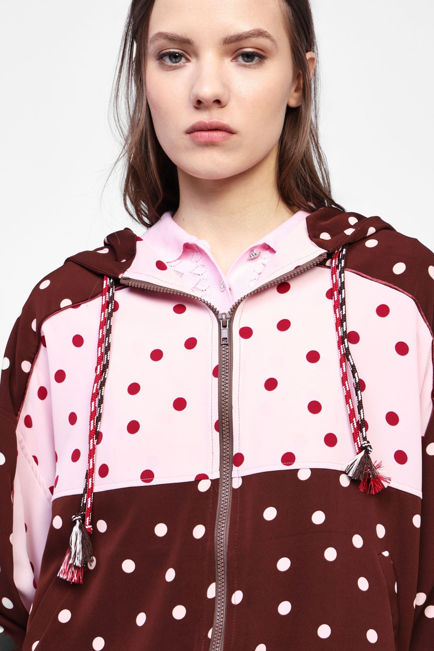 Blouson bombardier avec capuche et imprimé Dixie Dot