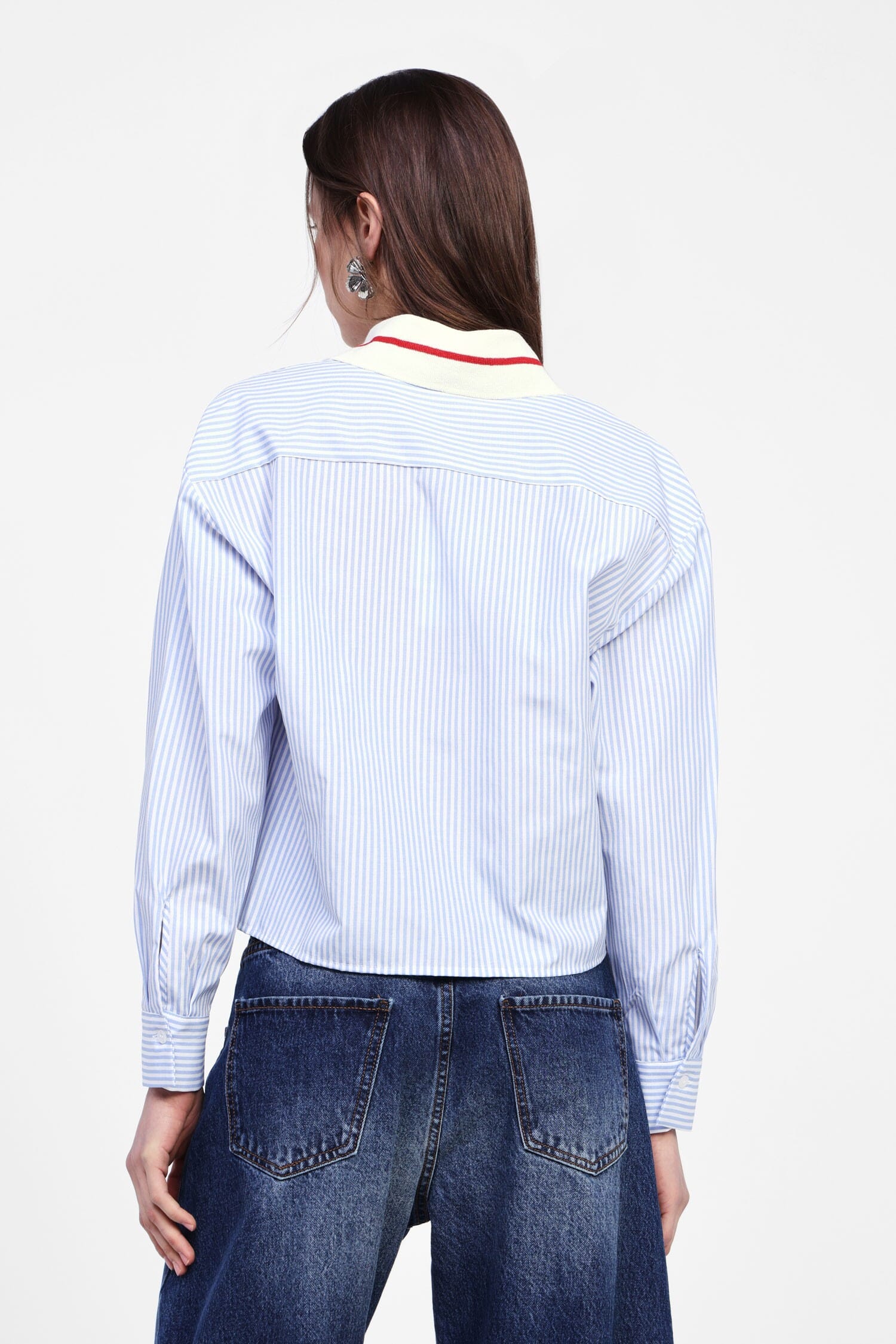 Camicia A Righe Con Colletto Profilato Dixie