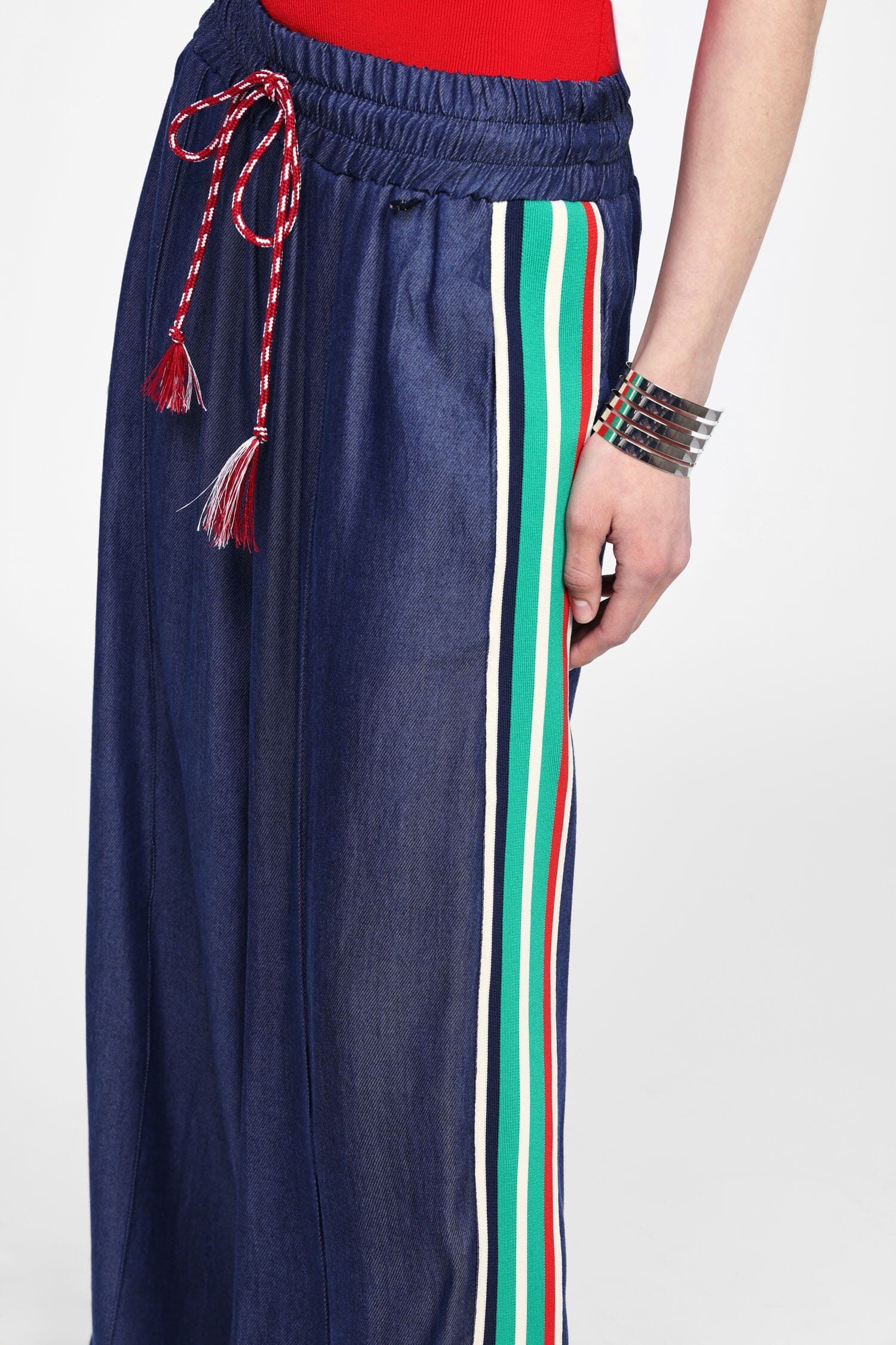 Pantaloni Ampi Con Cordino Decorativo Dixie