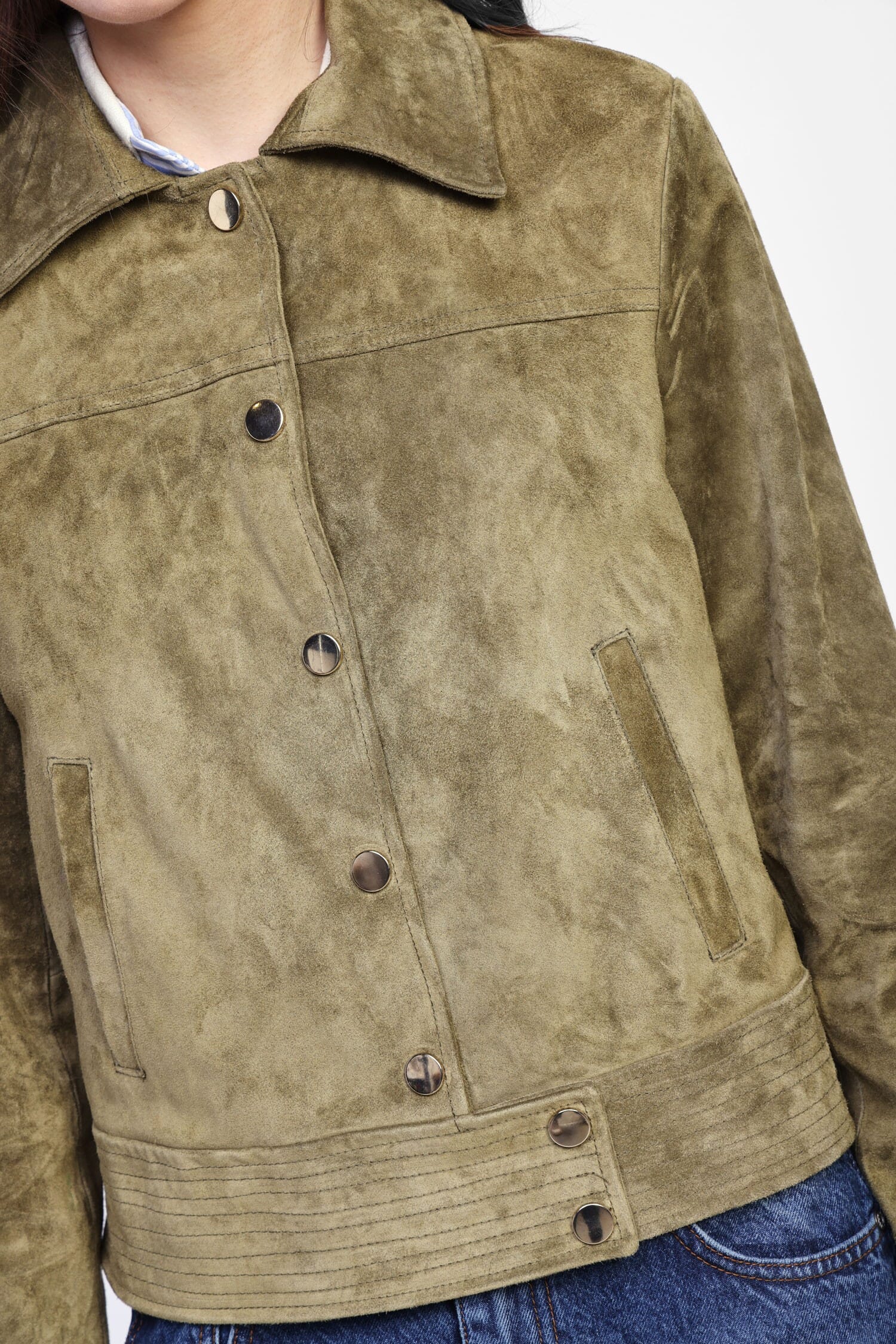 Giacca Pelle Con Collo Classico Dixie