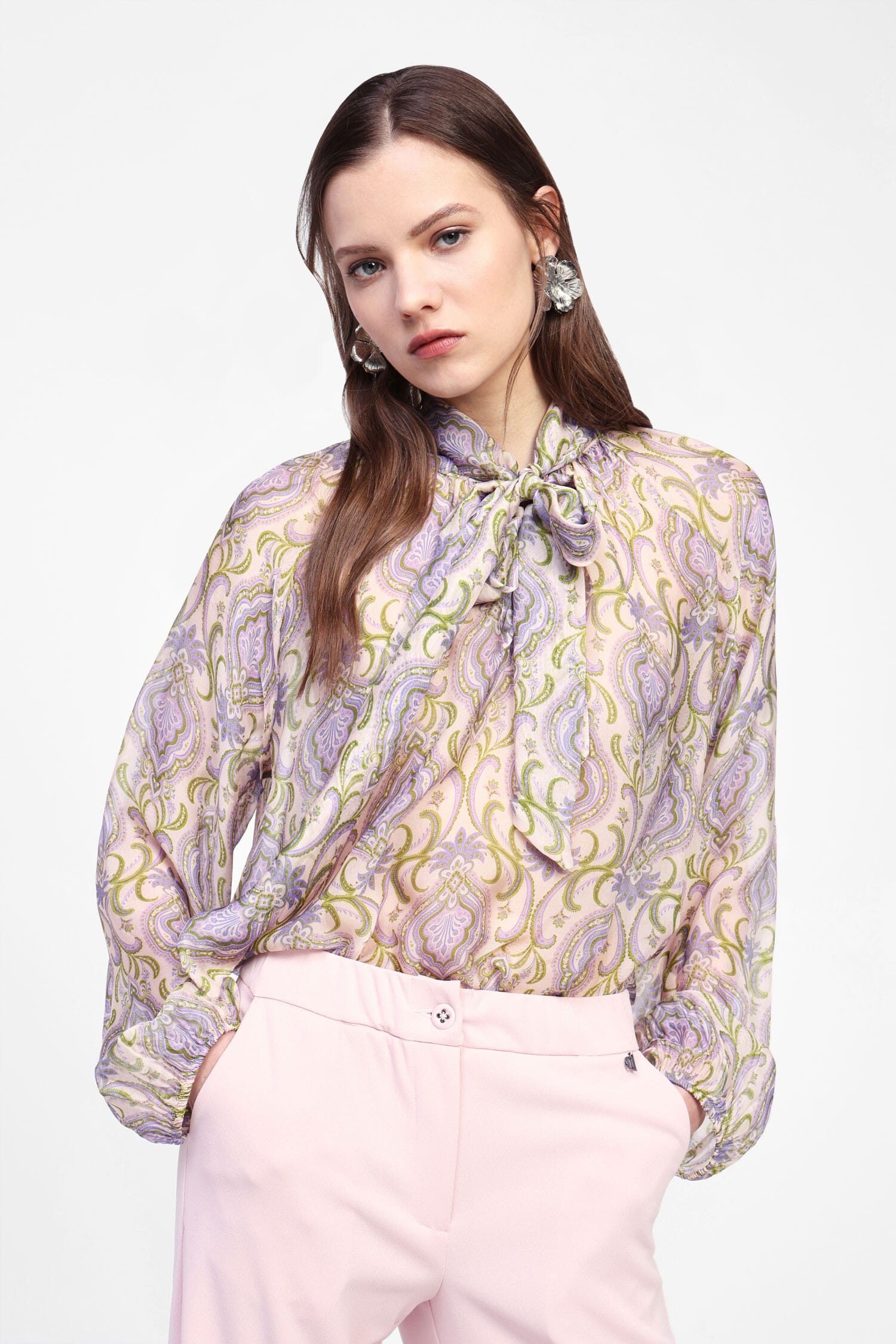 Camicia Con Motivo Fantasia E Fiocco Dixie