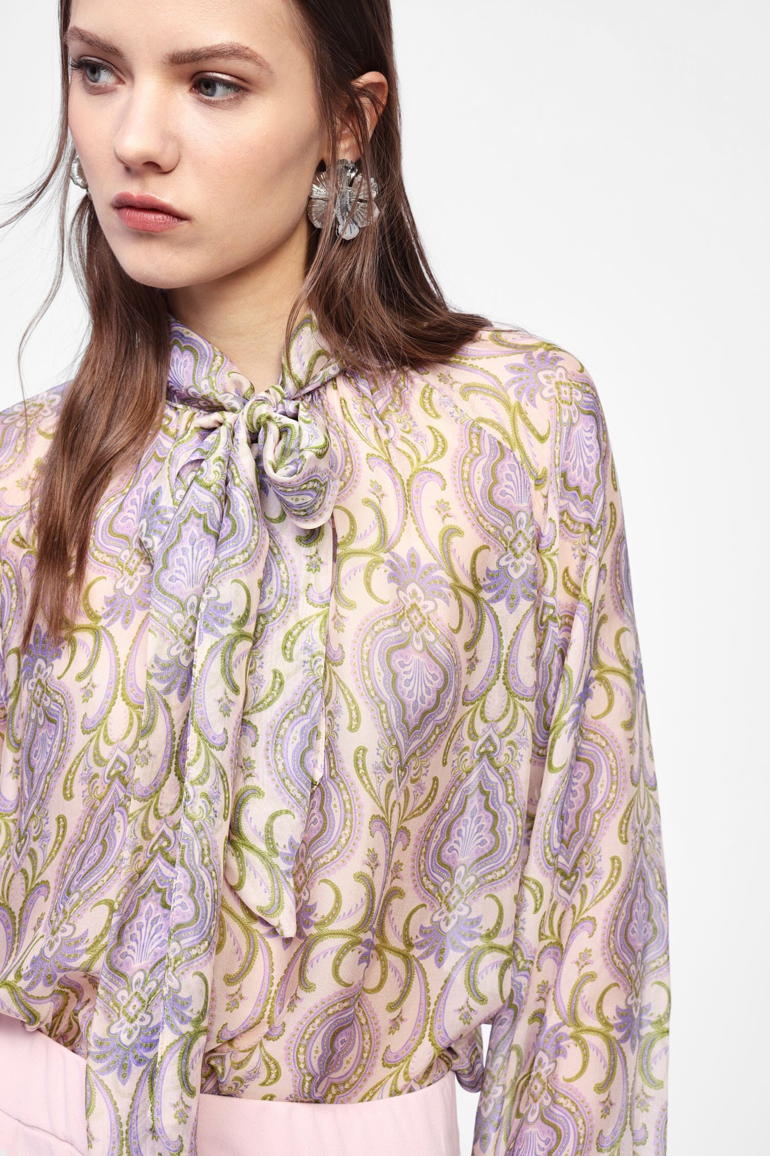 Camicia Con Motivo Fantasia E Fiocco Dixie