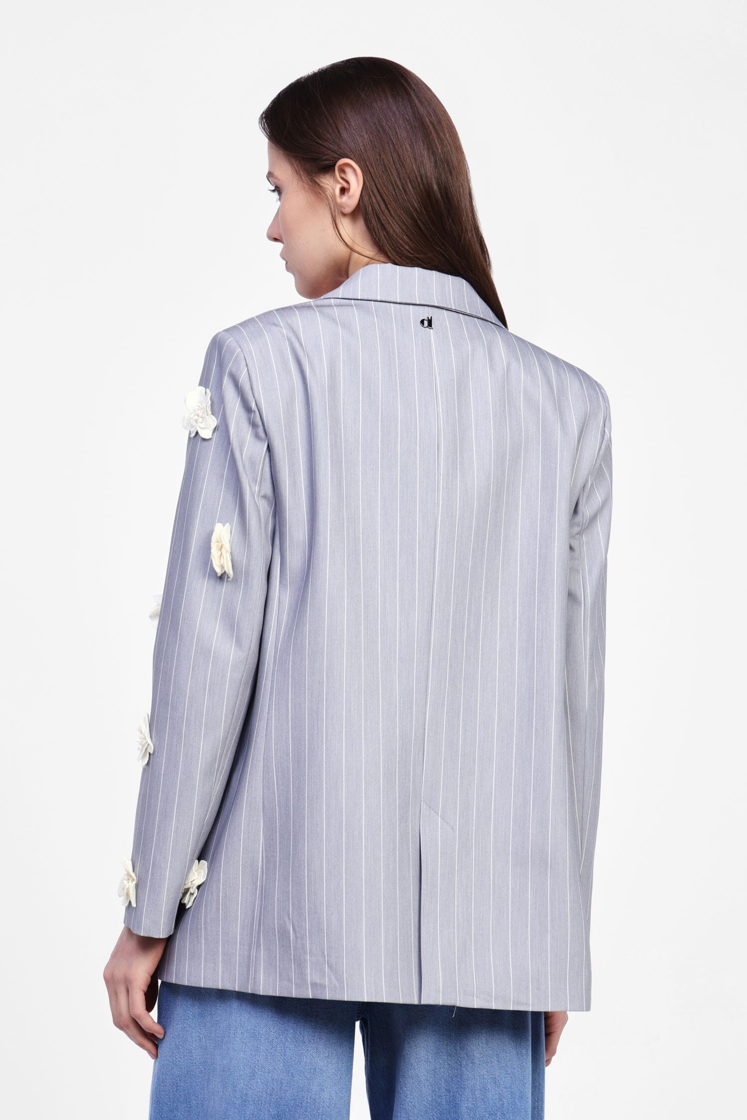 Blazer A Righe E Decorazioni Floreali Dixie