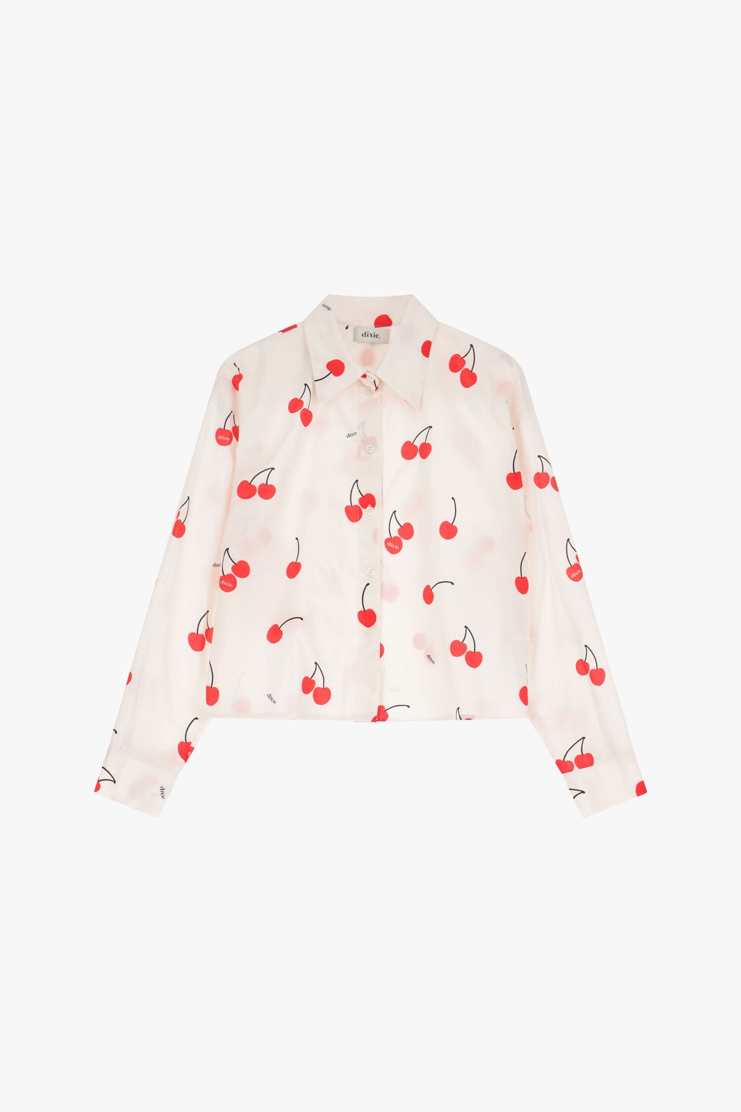 Camicia Con Stampa Ciliegie E Taglio Dritto Dixie