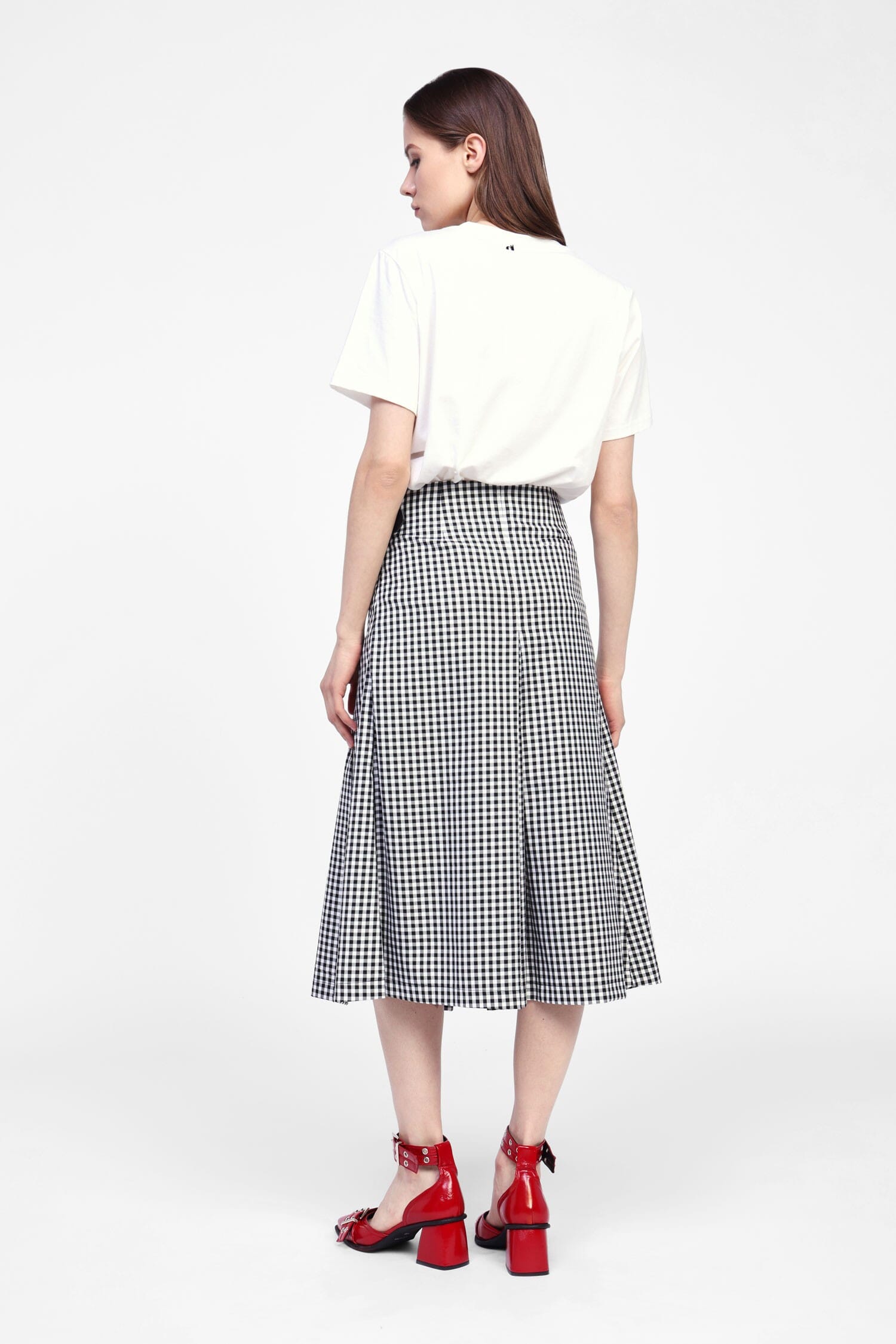 Gonna A Quadri Con Cintura Dixie