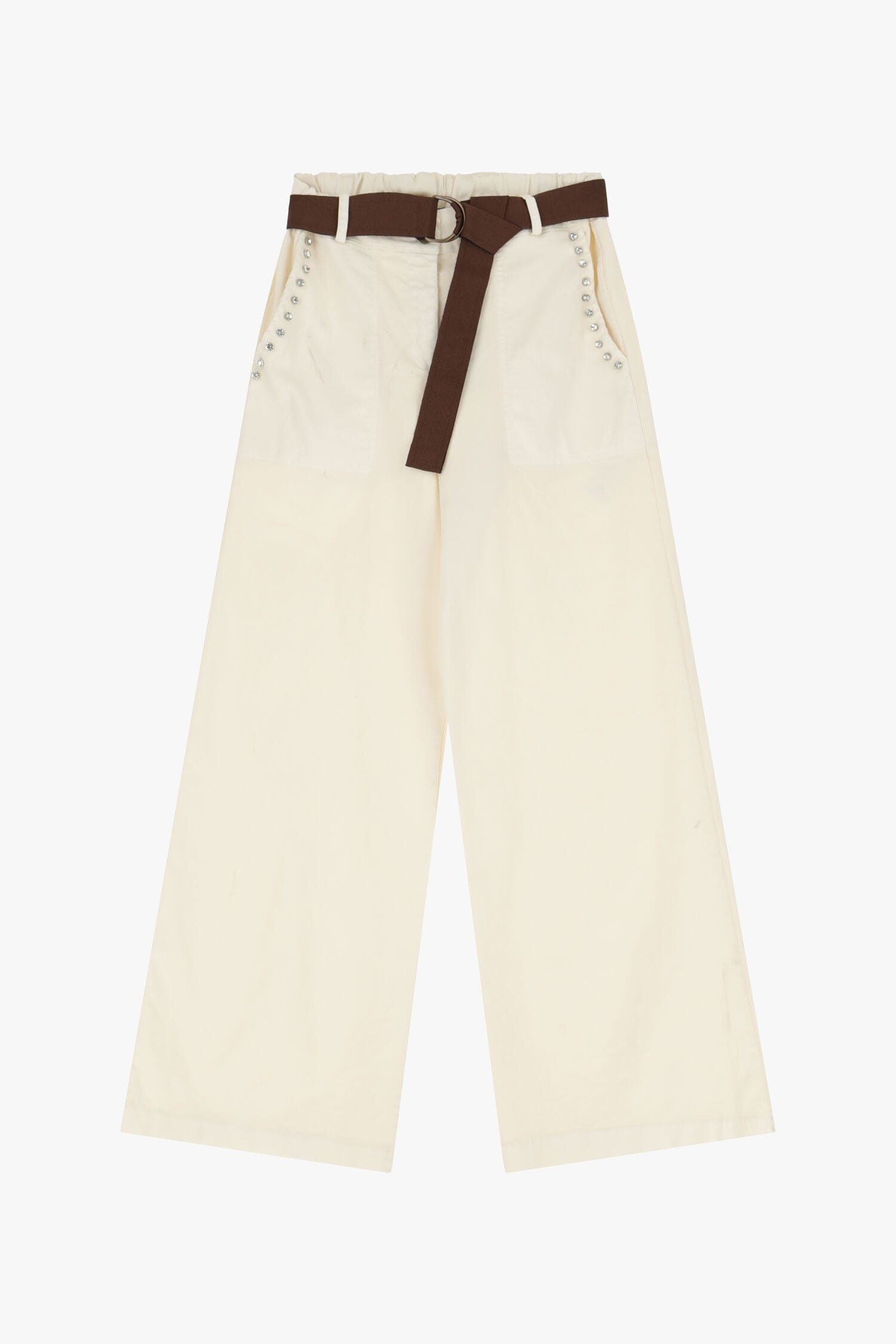 Pantaloni Larghi Con Cintura Decorativa Dixie