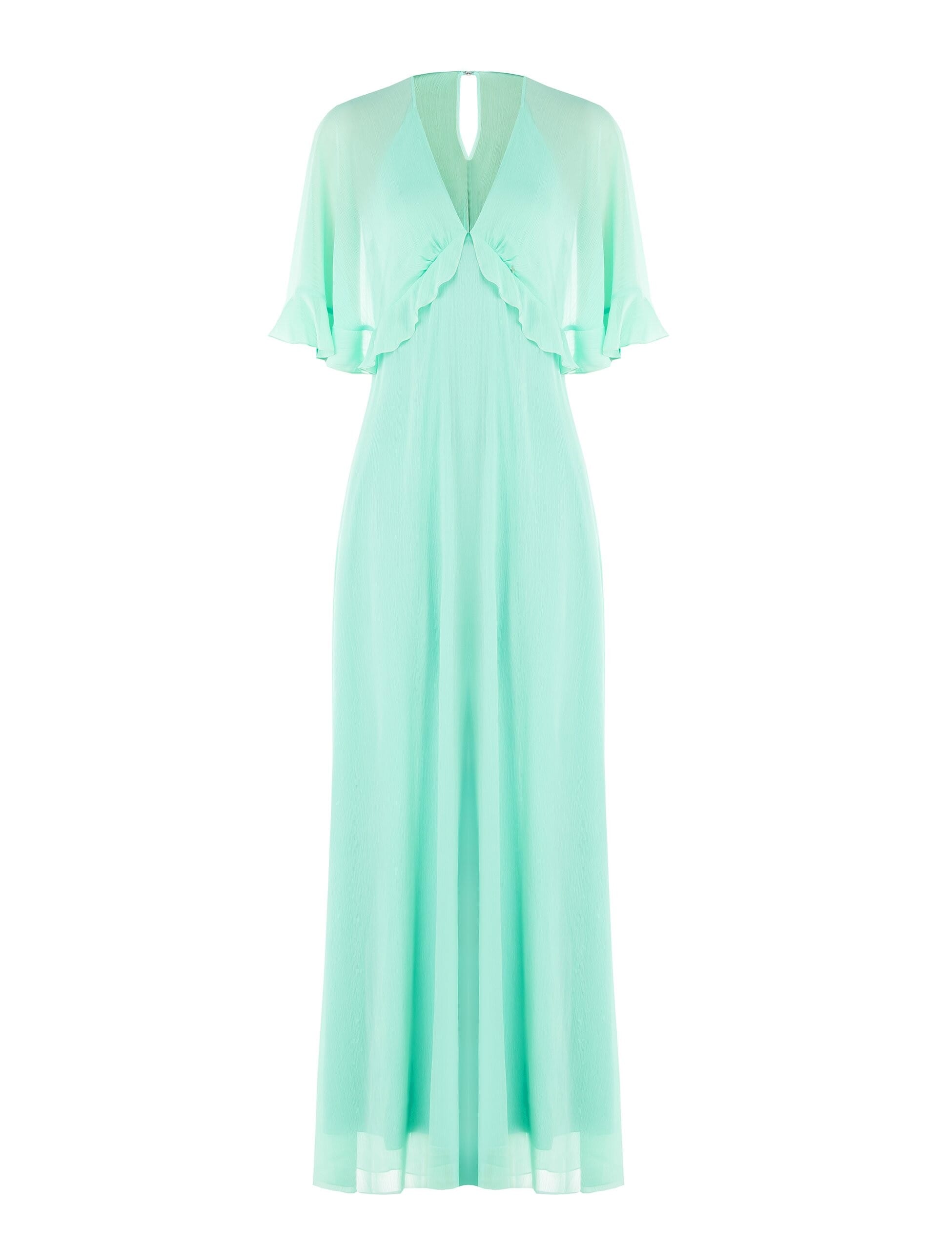 Abito Lungo In Crepon Con Maniche A Mantella Rinascimento