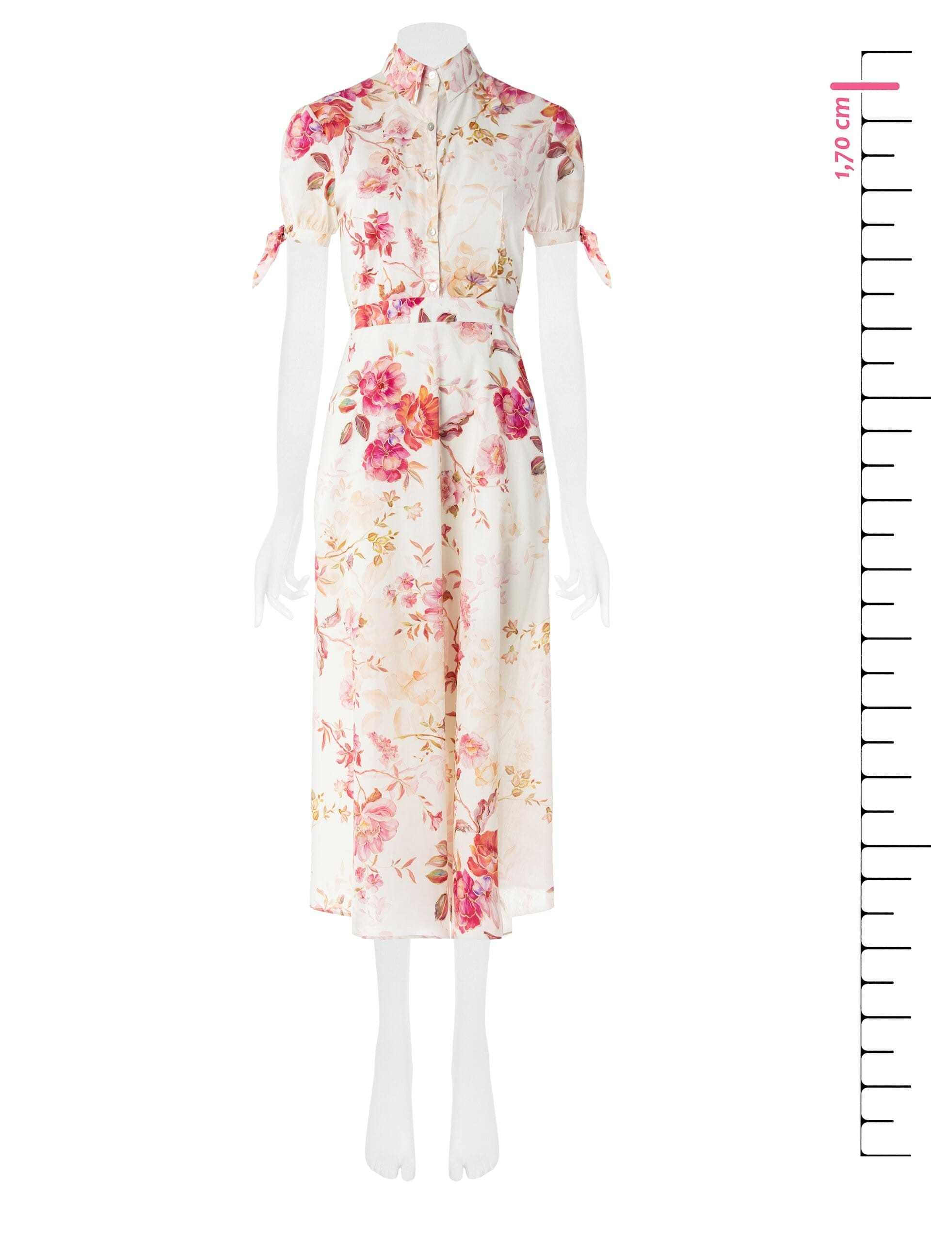 Abito Midi Chemisier In Cotone Con Cintura Coordinata Rinascimento