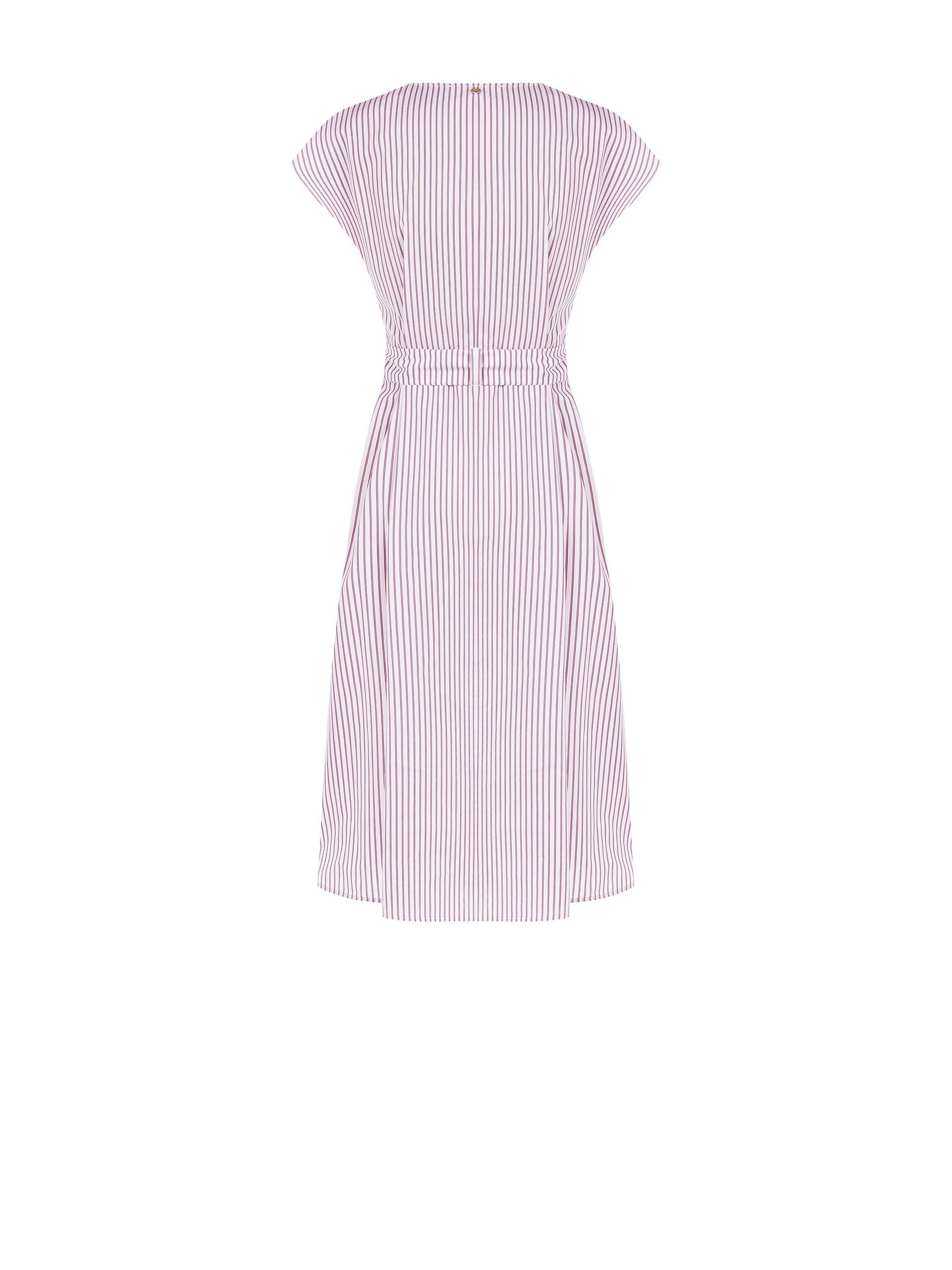 Abito Midi A Portafoglio In Cotone A Righe Rinascimento