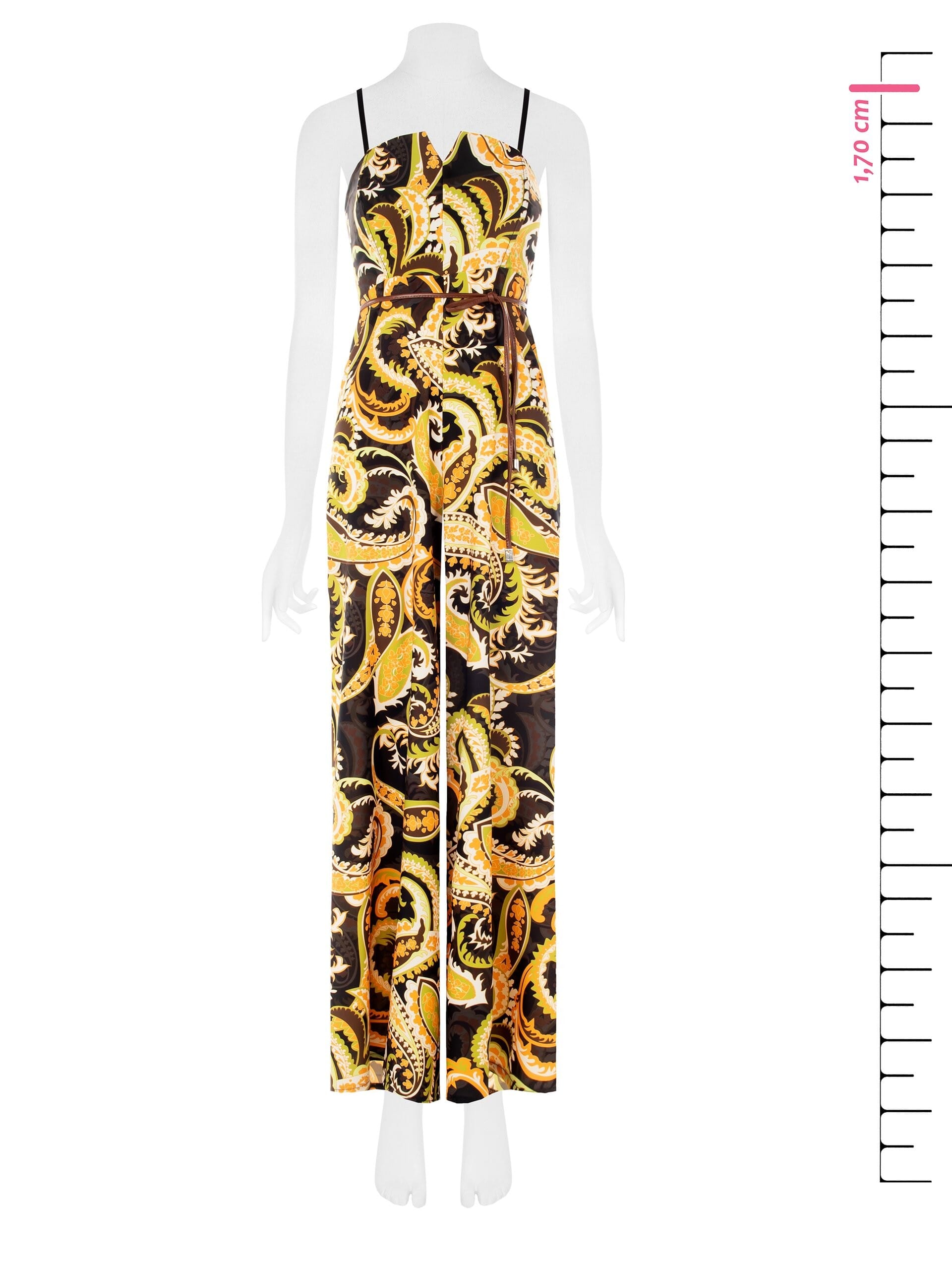 Tuta Intera Palazzo Bustier Con Stecche In Raso Con Cintura In Similpelle Abbinata Rinascimento