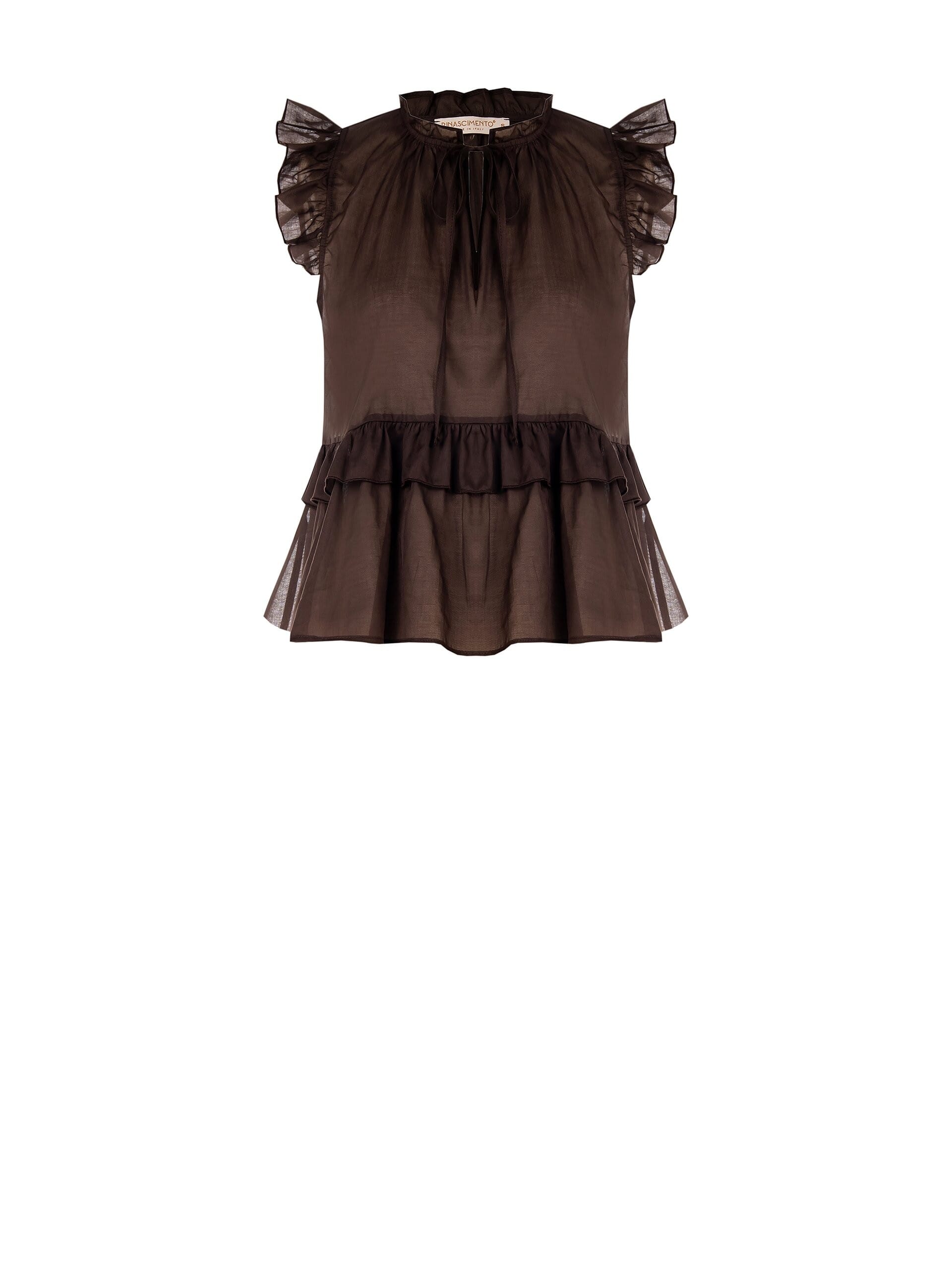 Rinascimento - Top large à volants en coton