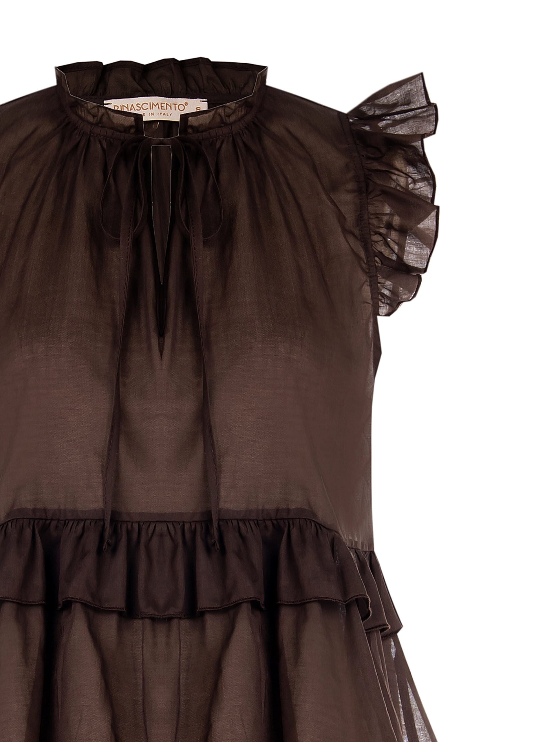 Rinascimento - Top large à volants en coton