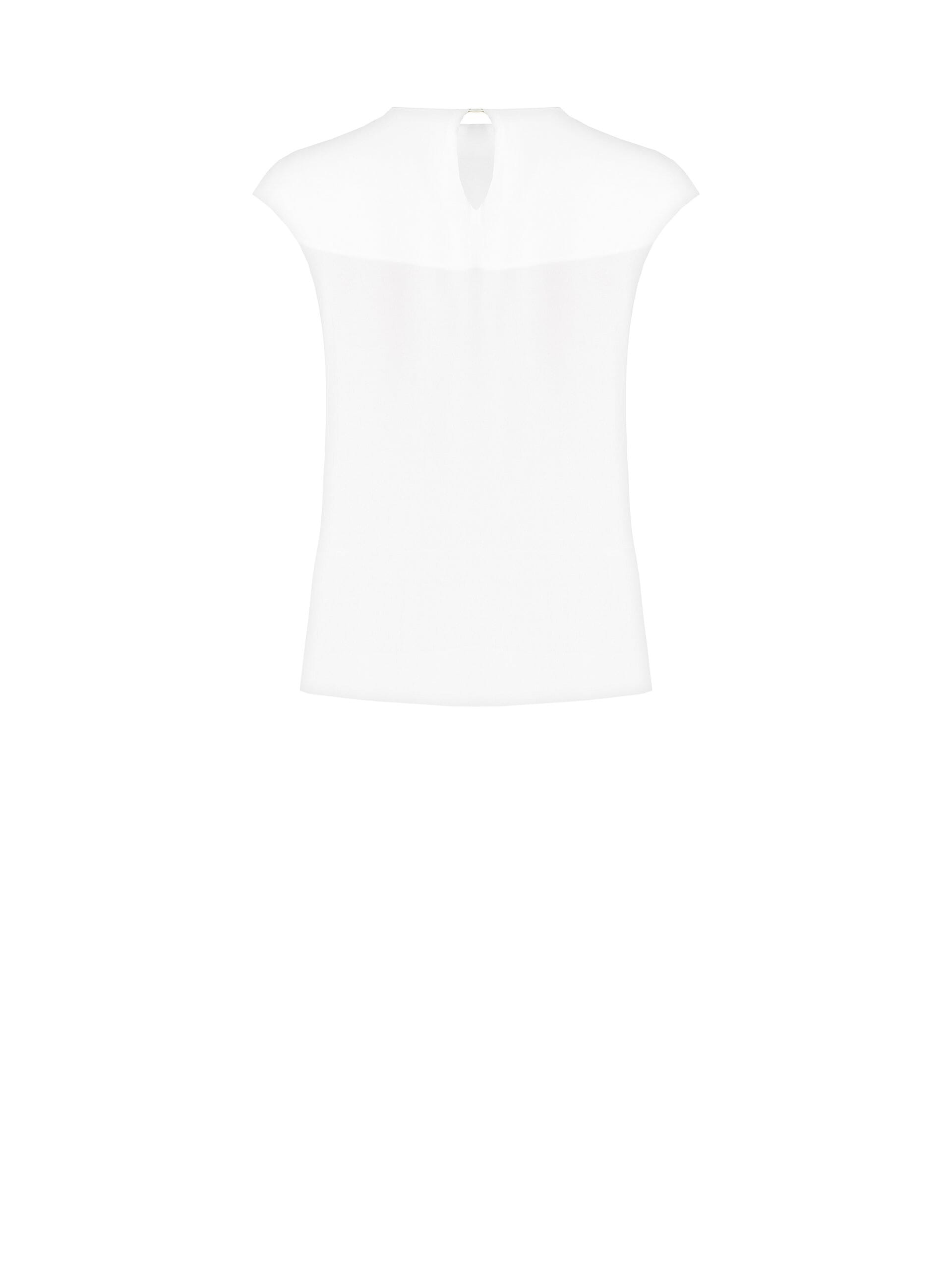 Blusa Fluida In Georgette Con Perle E Perline Al Girocollo Rinascimento