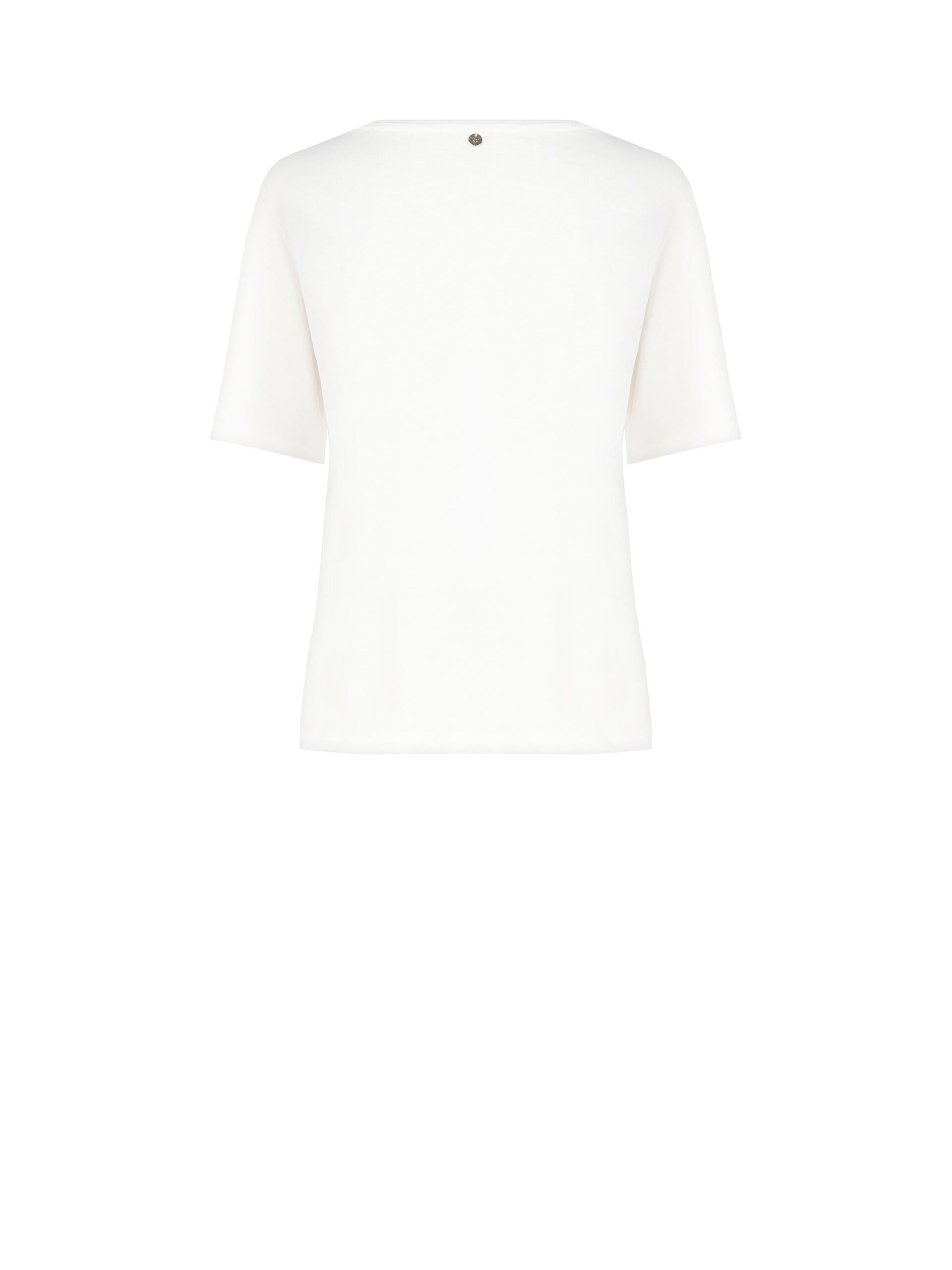 Wide Cotton T-Shirt With Sangallo Appliqué Rinascimento