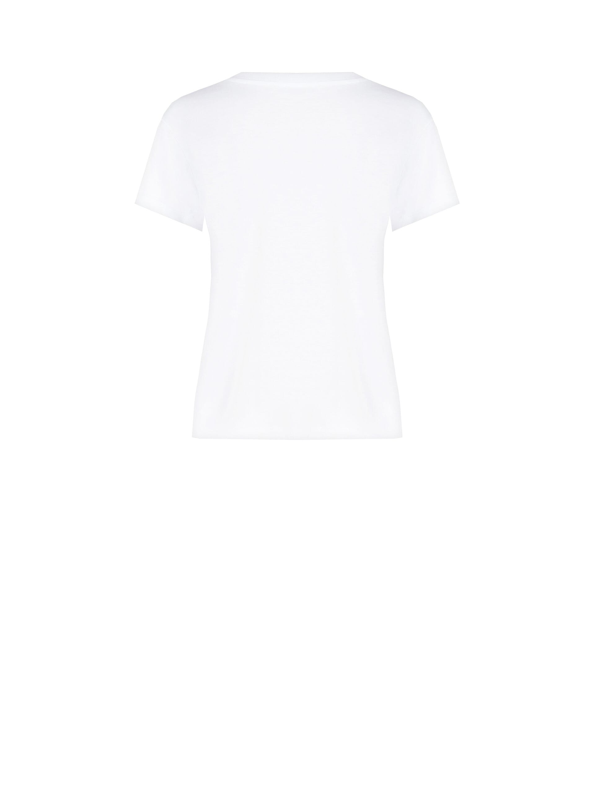 T-Shirt Regular In Cotone Con Stampa Bunny E Strass Rinascimento