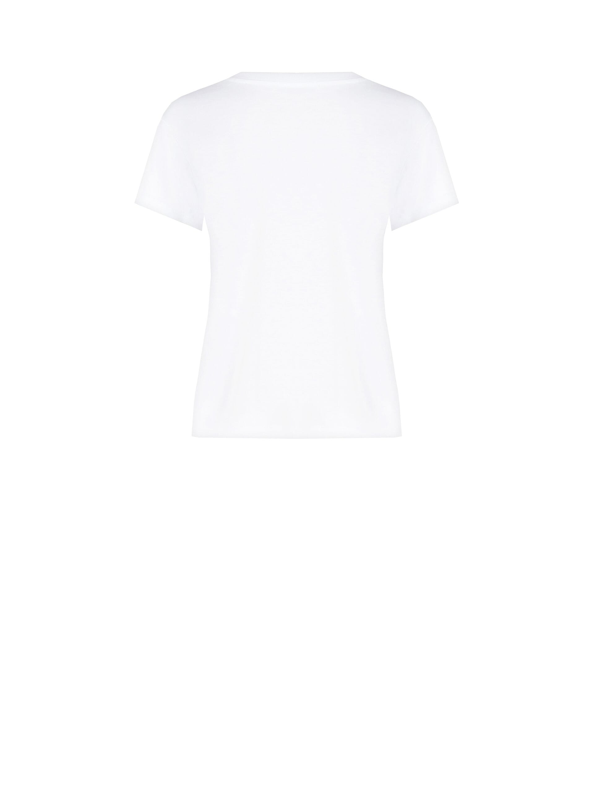 T-Shirt Ampia In Cotone Con Stampa Bunny E Perle Rinascimento