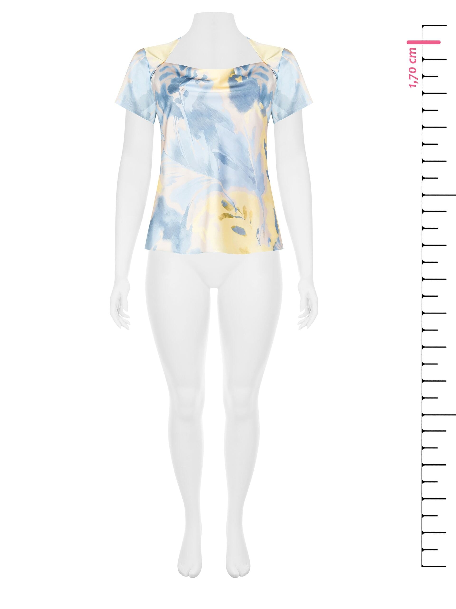 Blusa Sfiancata In Raso Con Catena E Strass Rinascimento