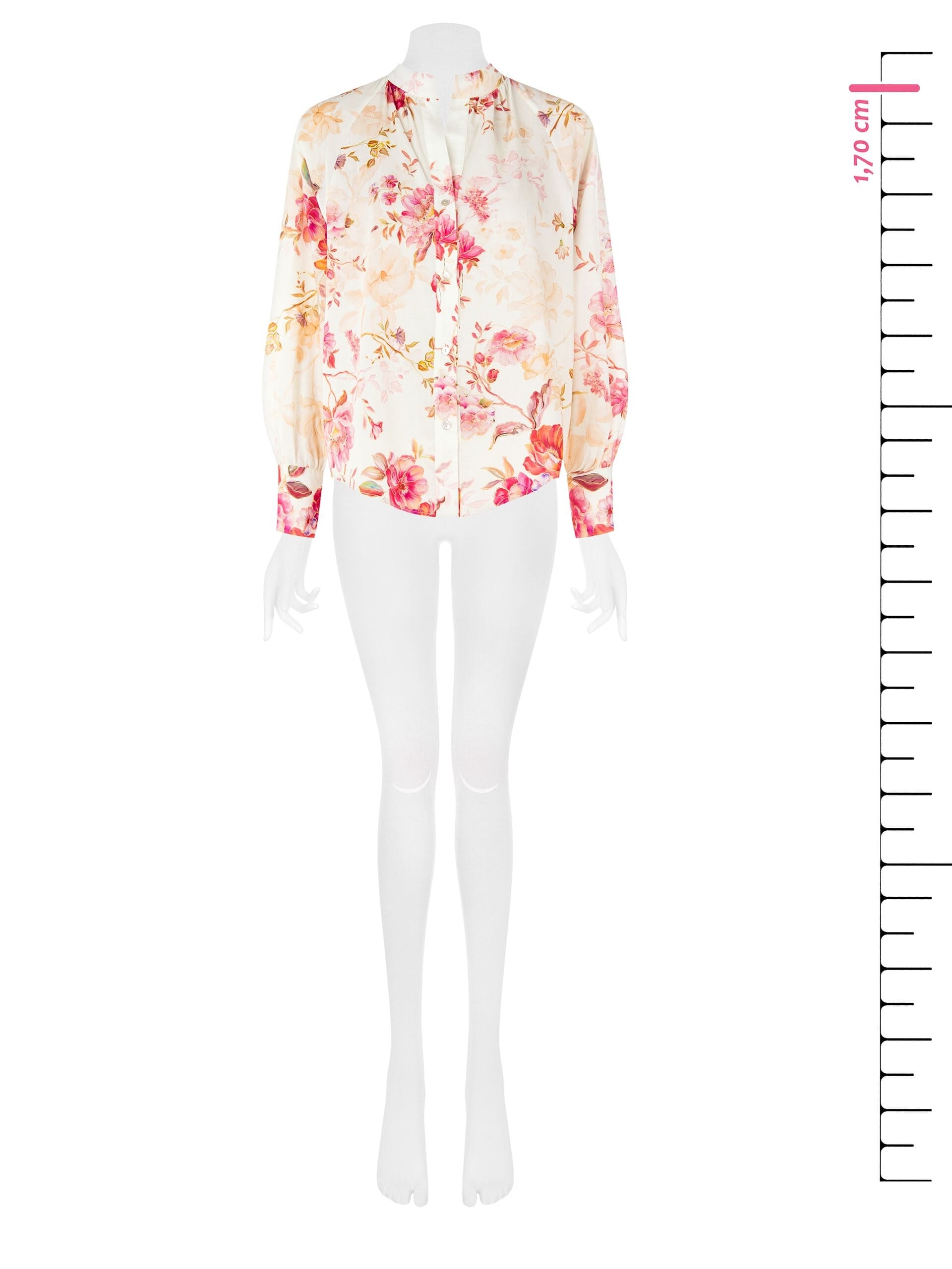 Camicia In Cotone Con Scollo A V E Collo Alla Coreana Rinascimento