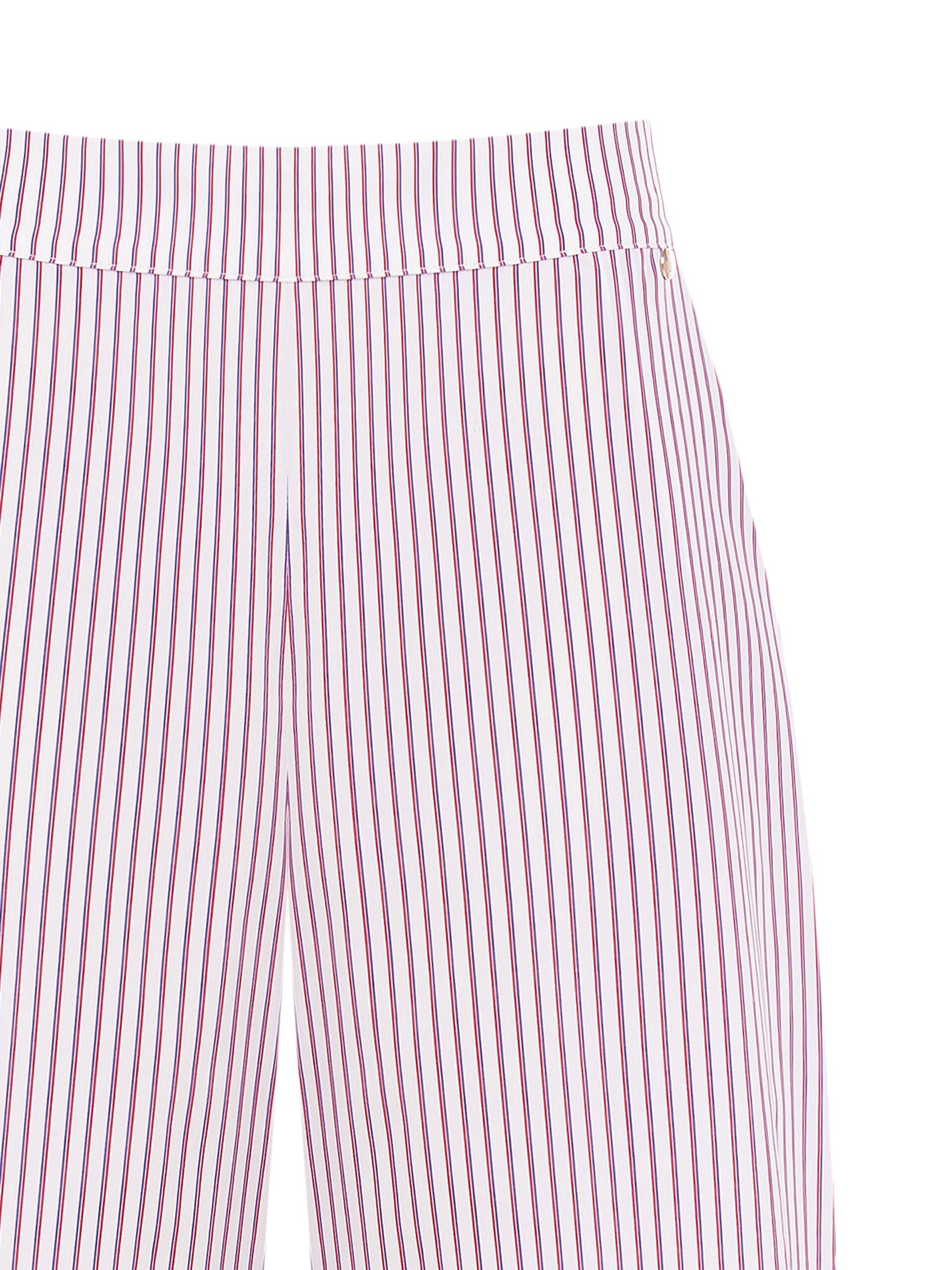 Pantaloni Palazzo In Cotone A Righe Con Elastico Dietro Rinascimento