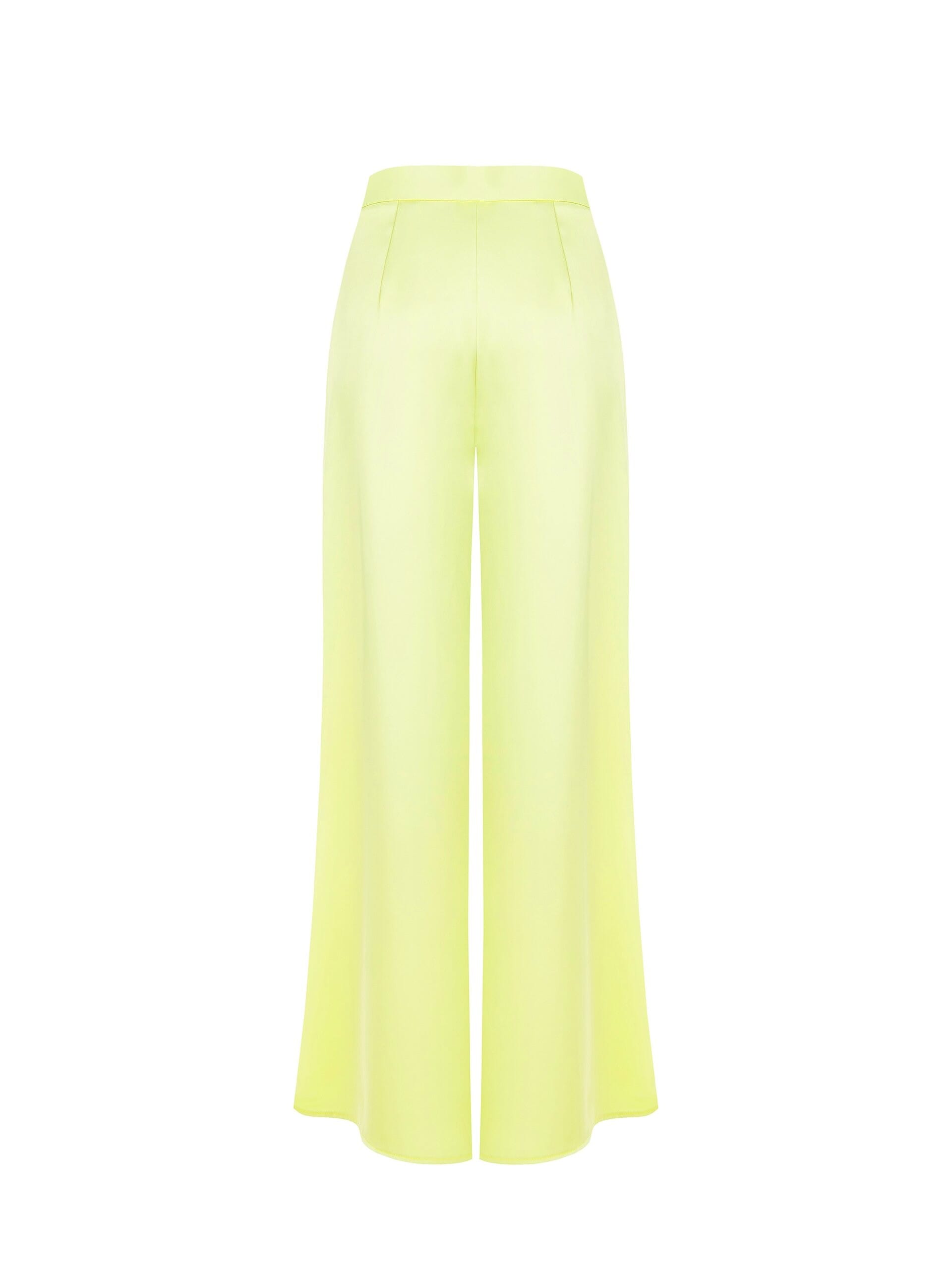 Pantaloni Palazzo In Raso Con Pinces Rinascimento