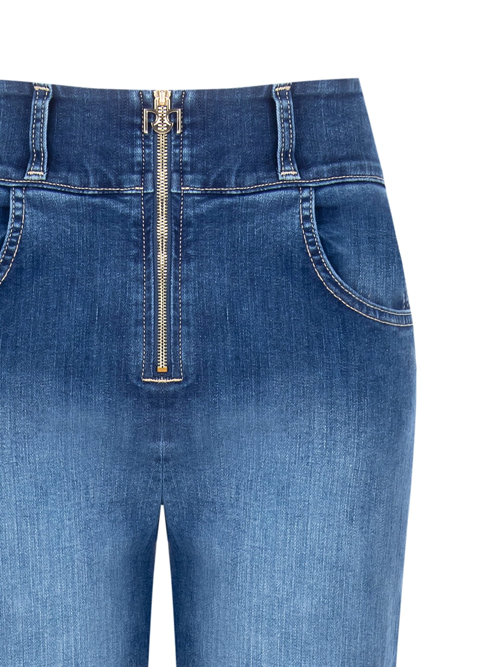 Jeans Palazzo Con Zip Logo Frontale Rinascimento