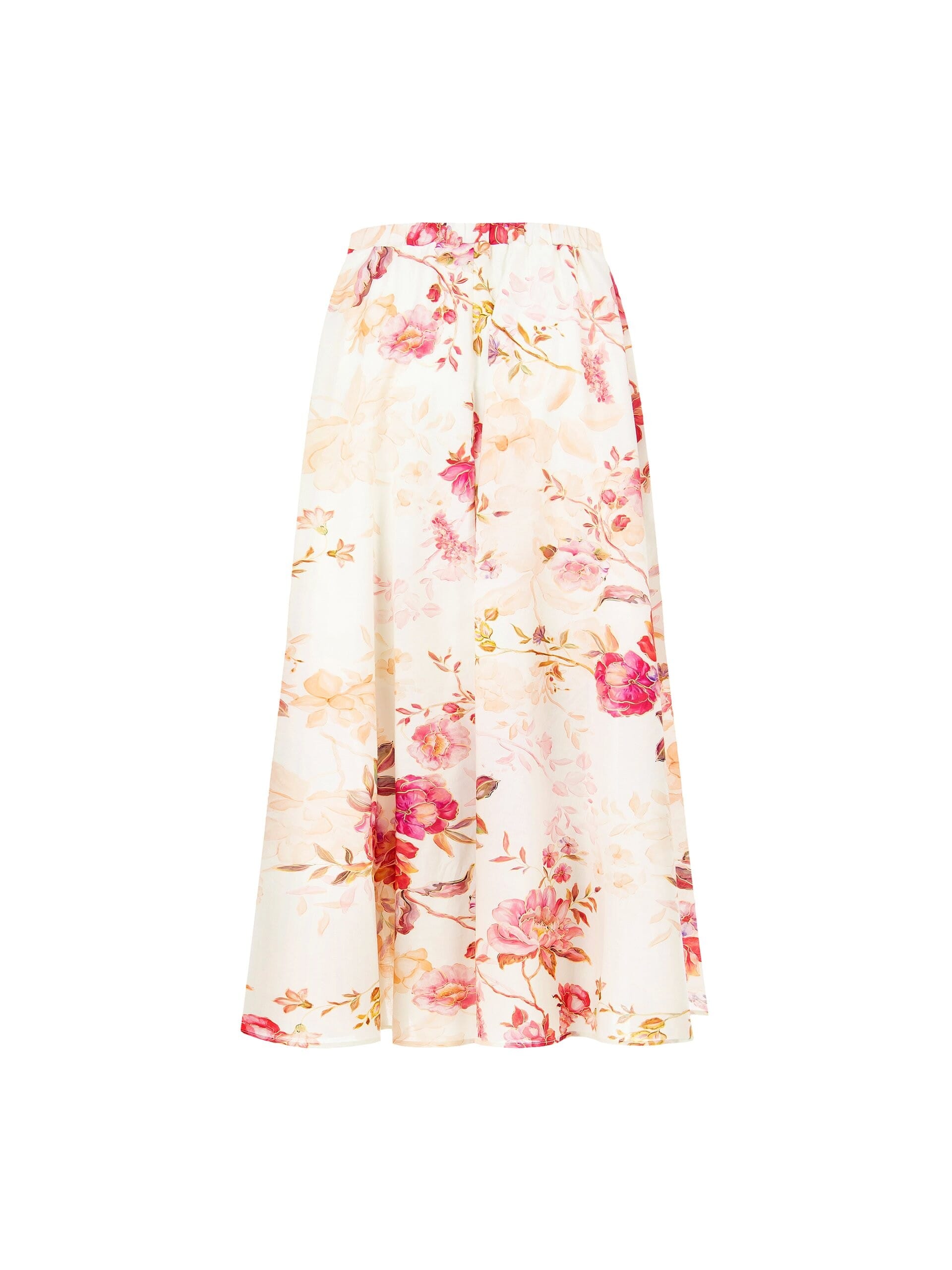 Gonna Lunga A Ruota In Cotone Con Elastico Dietro Rinascimento