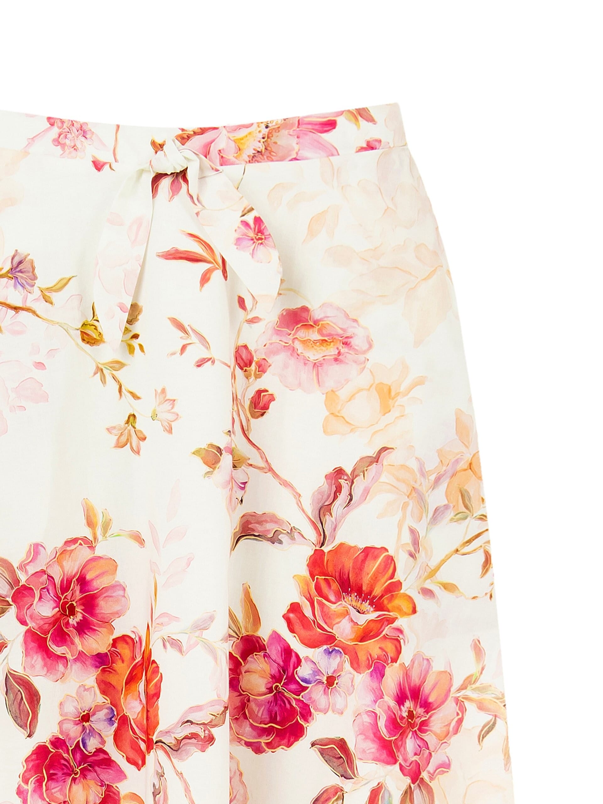 Gonna Lunga A Ruota In Cotone Con Elastico Dietro Rinascimento