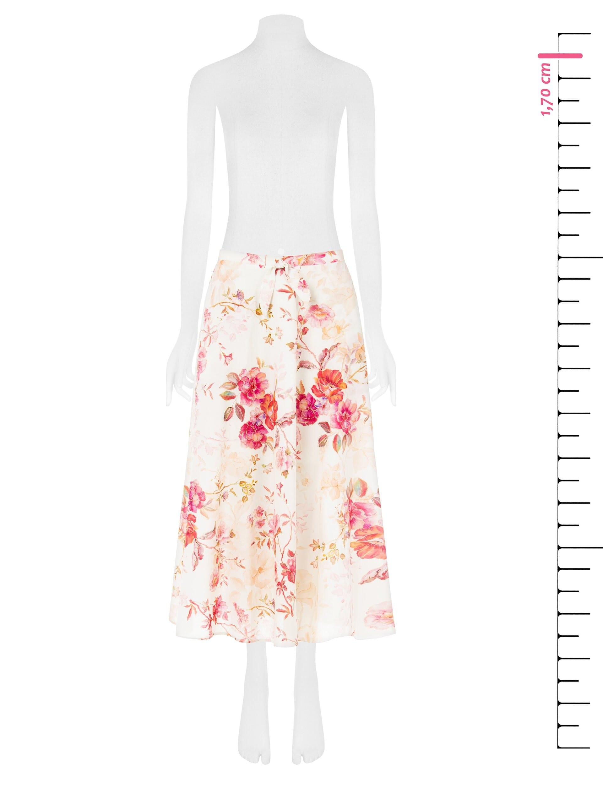 Gonna Lunga A Ruota In Cotone Con Elastico Dietro Rinascimento