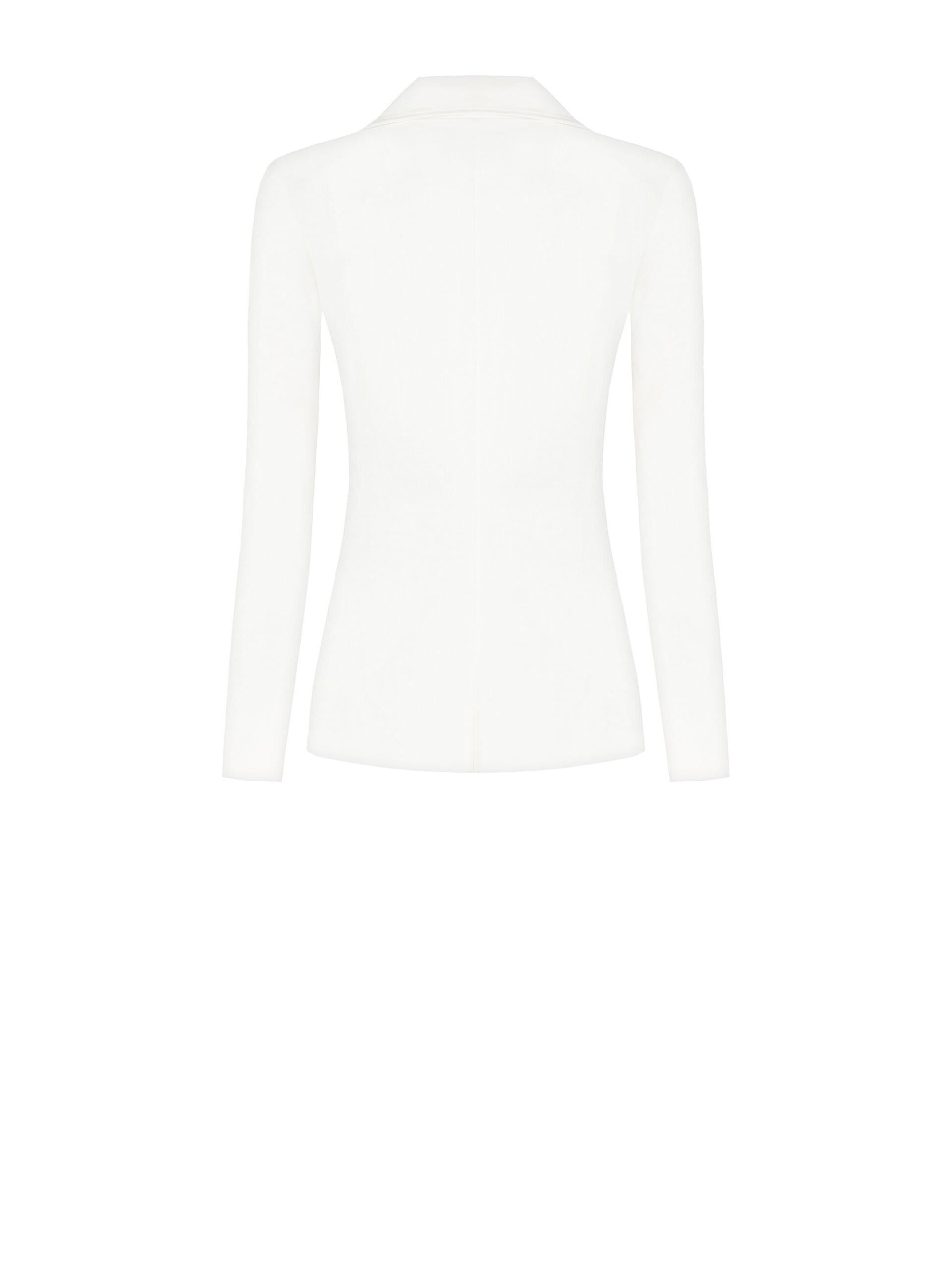 Giacca Blazer Sfiancata In Denim Con Bottone Logo Rinascimento