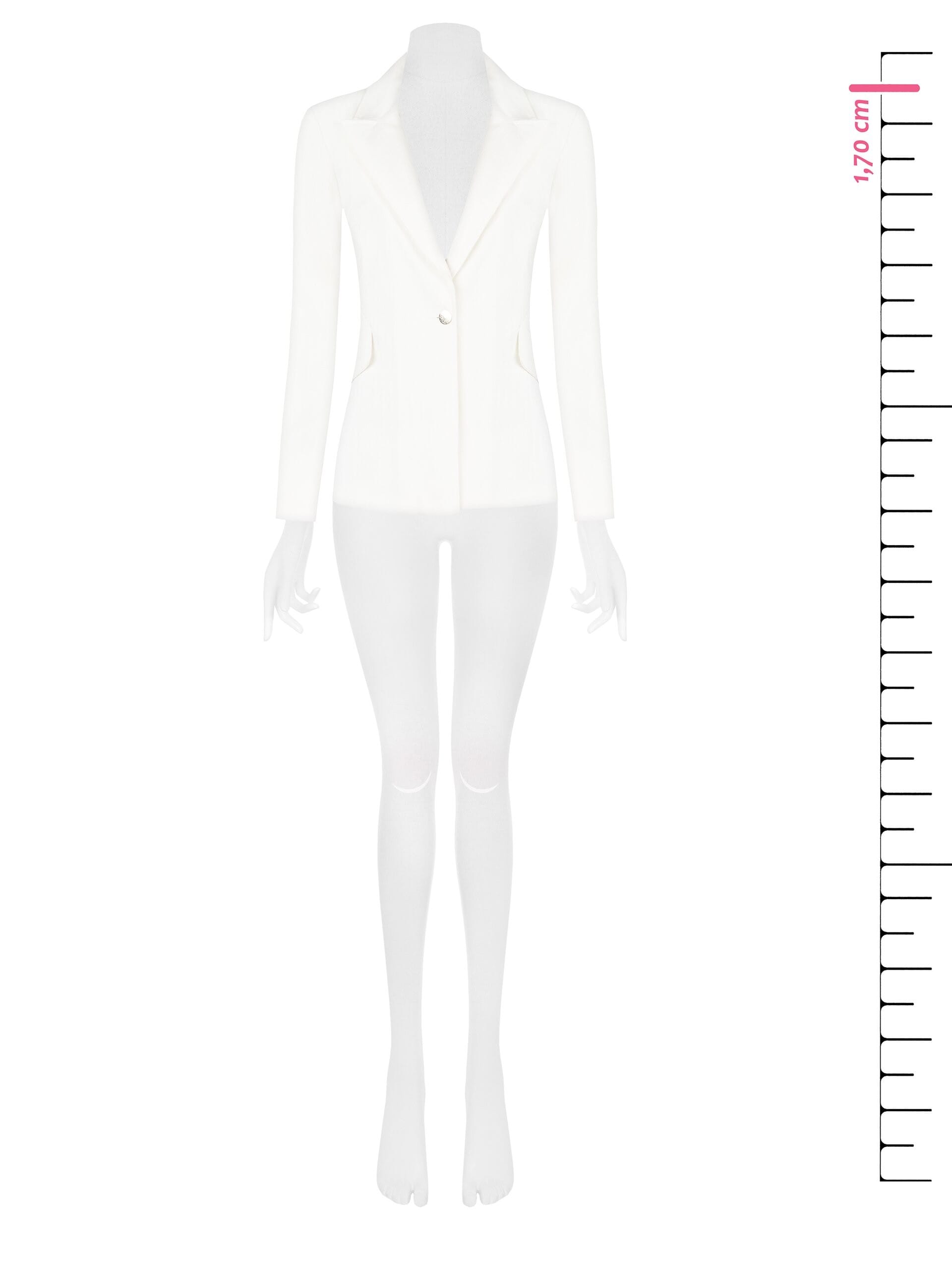 Giacca Blazer Sfiancata In Denim Con Bottone Logo Rinascimento