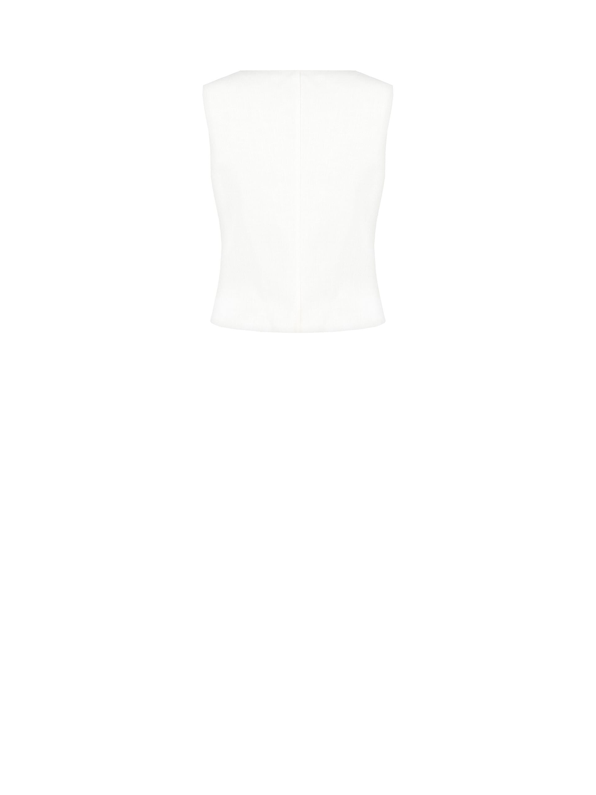 Gilet Aderente In Denim Con Scollo Quadrato Rinascimento