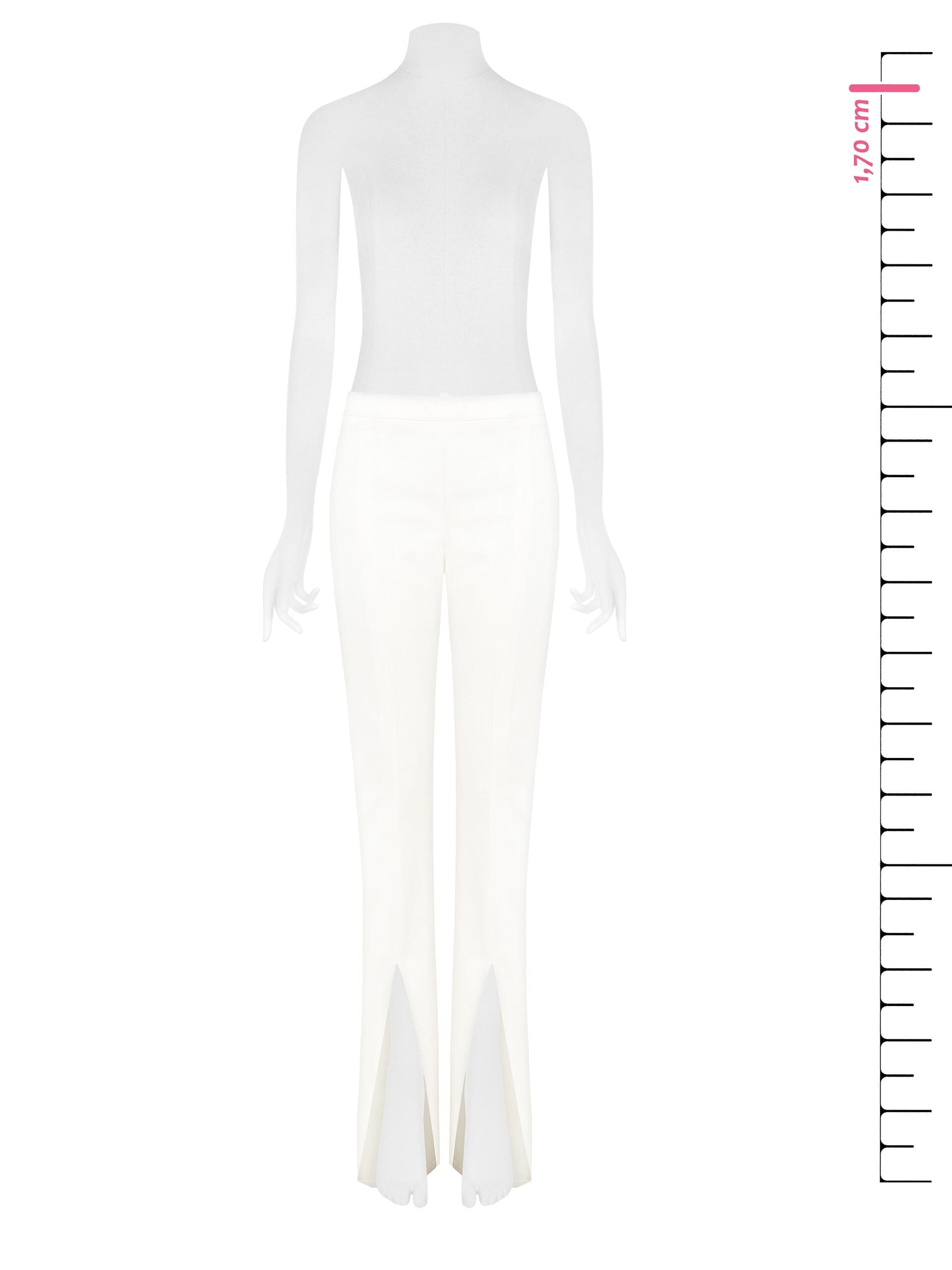 Denim Slit Flared Trousers Rinascimento