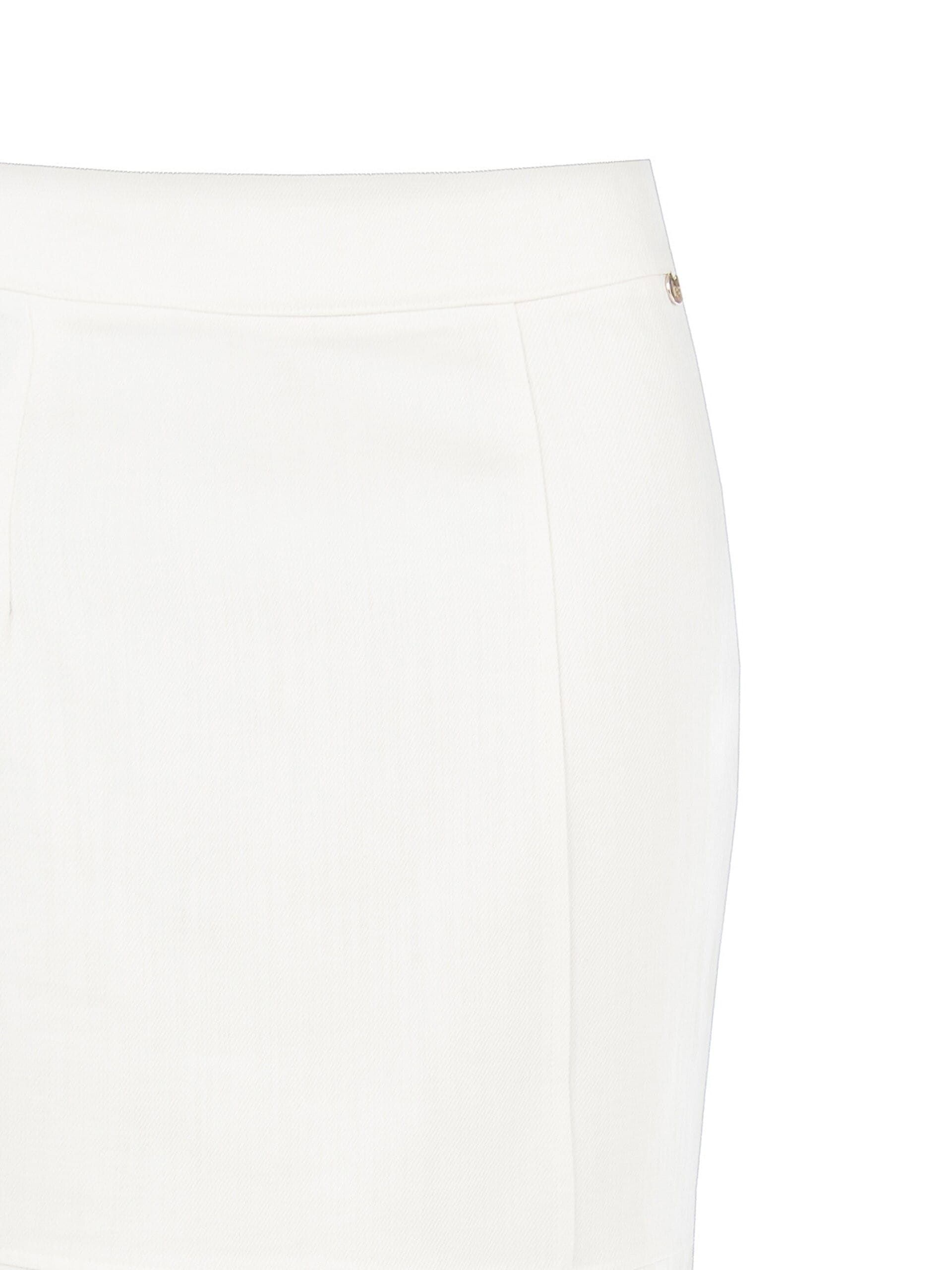 Longuette In Denim Con Spacco A Lato Rinascimento