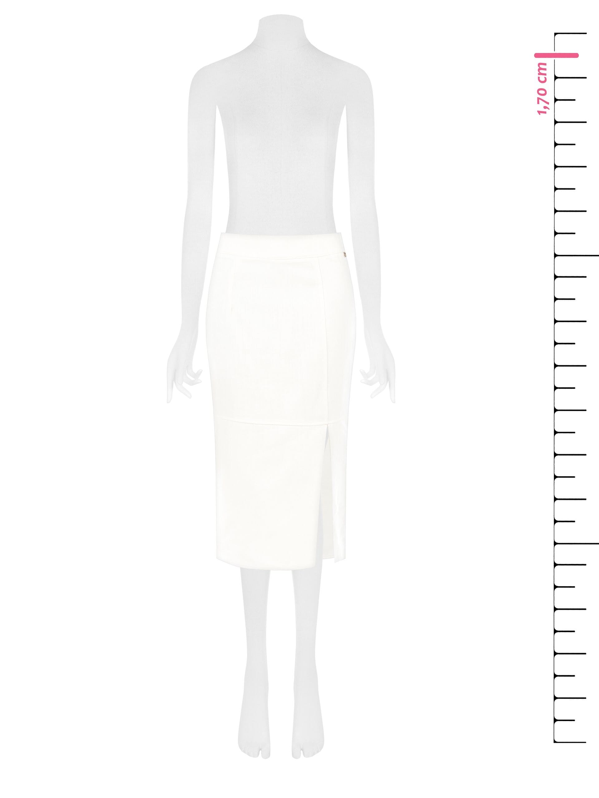 Longuette In Denim Con Spacco A Lato Rinascimento