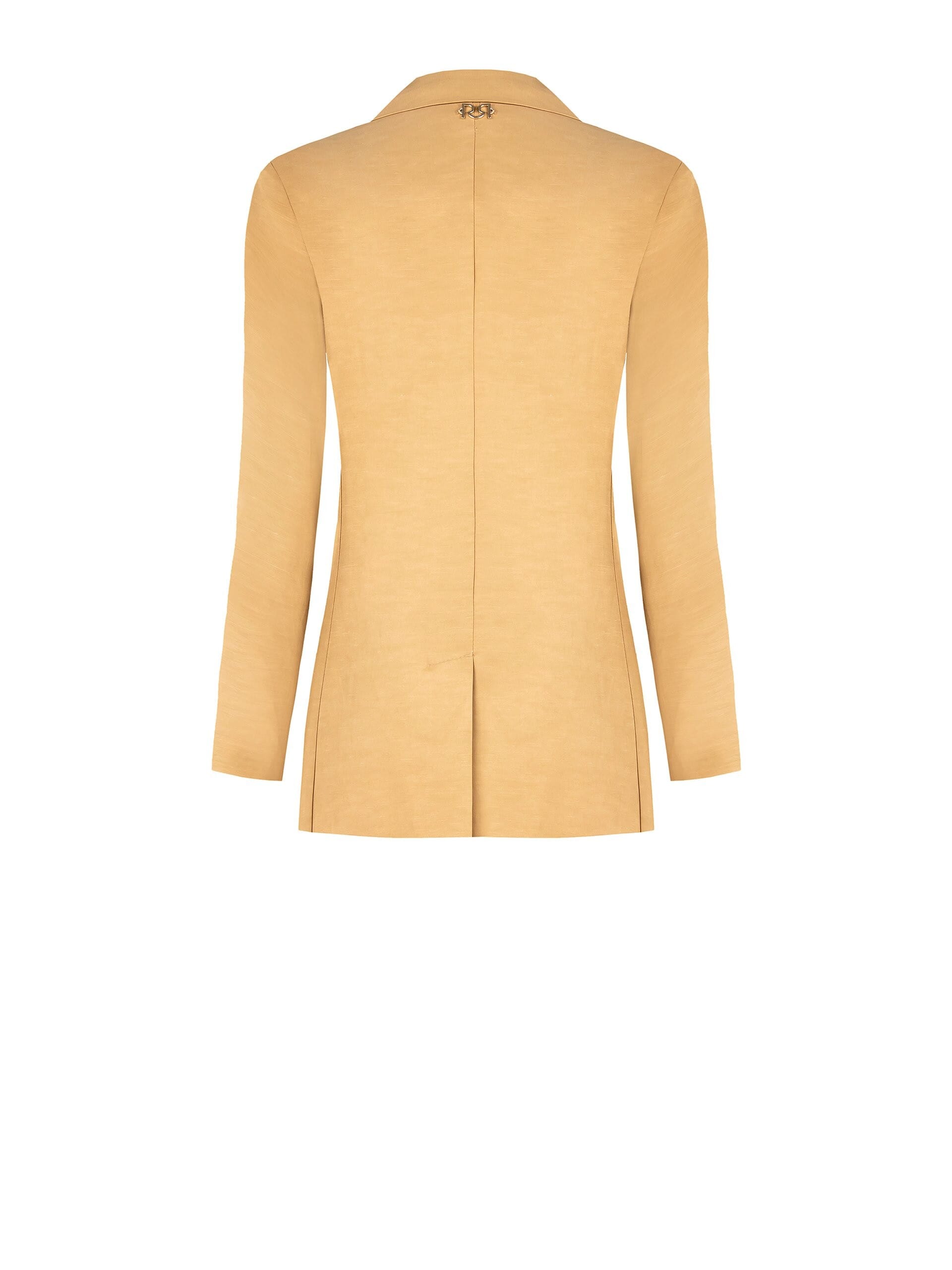 Giacca Blazer A 1 Bottone In Raso Opaco Rinascimento