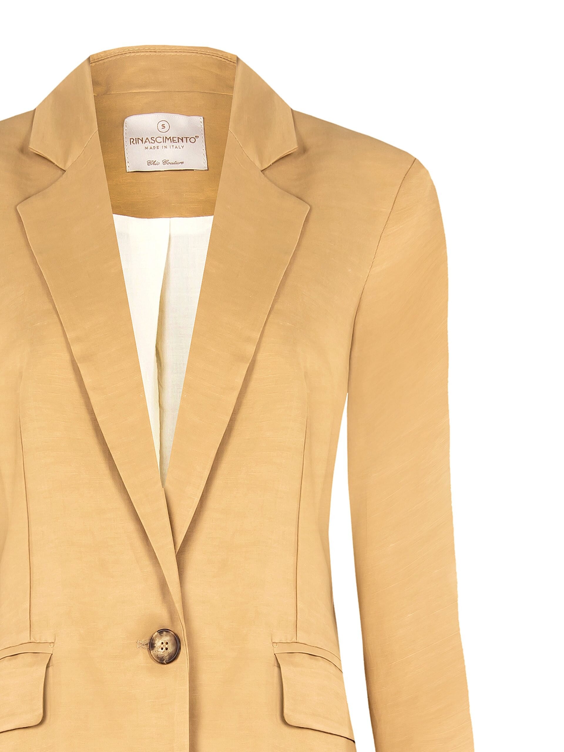 Giacca Blazer A 1 Bottone In Raso Opaco Rinascimento