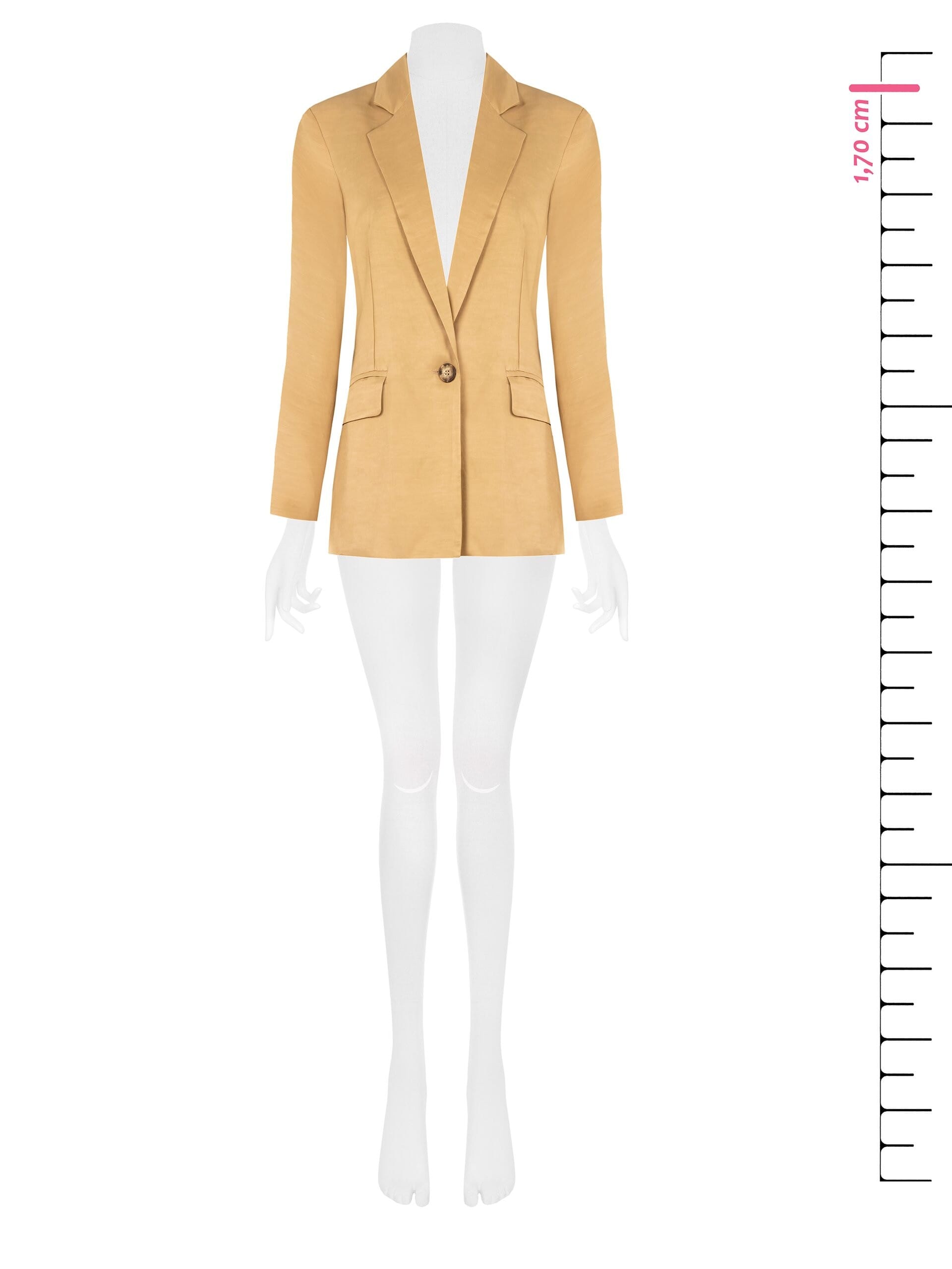 Giacca Blazer A 1 Bottone In Raso Opaco Rinascimento