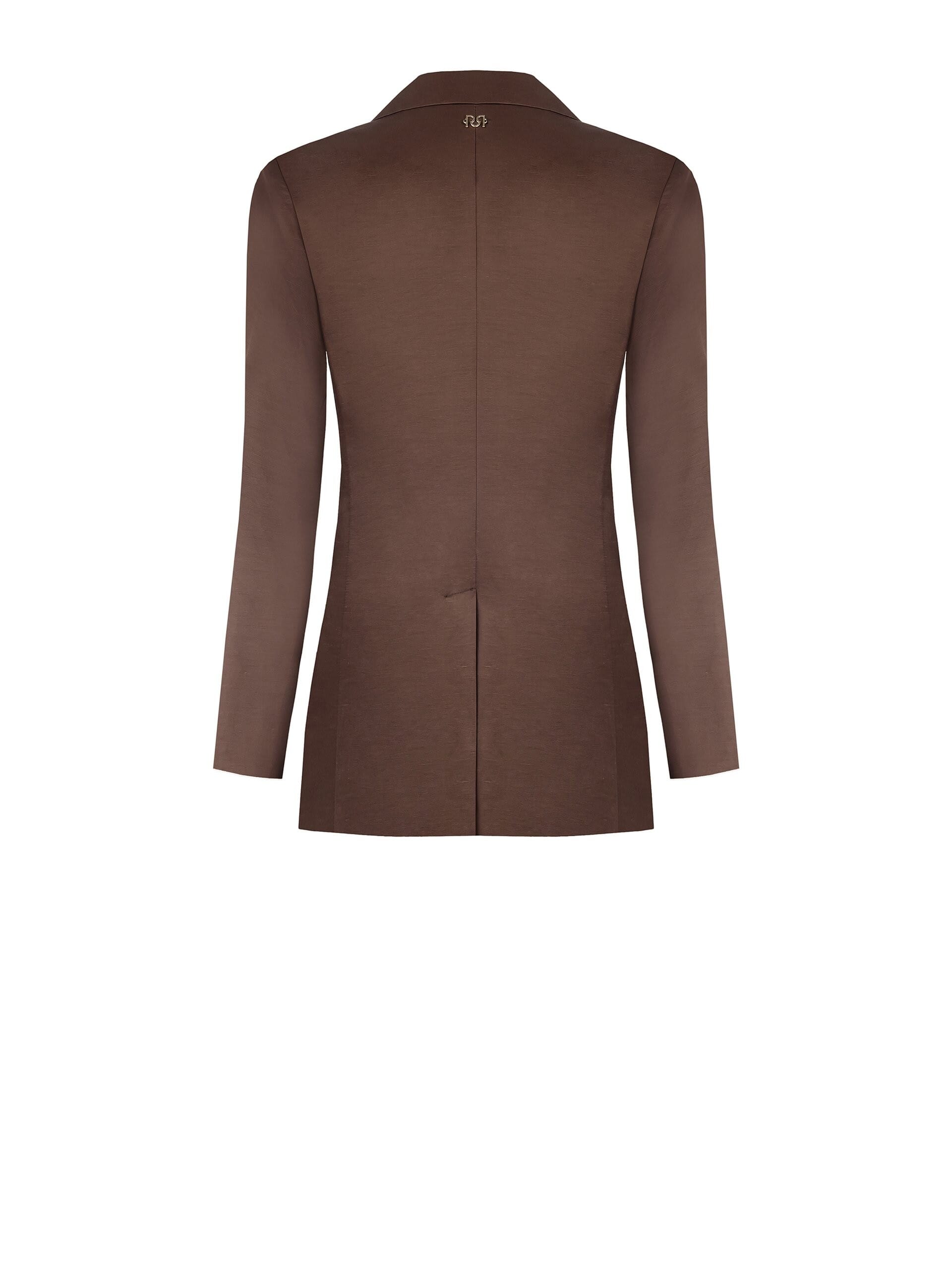 Giacca Blazer A 1 Bottone In Raso Opaco Rinascimento