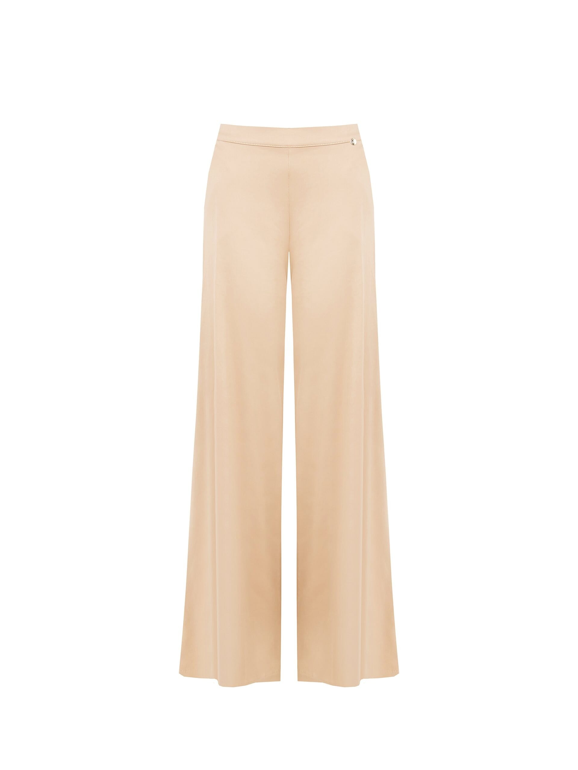 Pantaloni Palazzo In Misto Viscosa Con Elastico Dietro Rinascimento