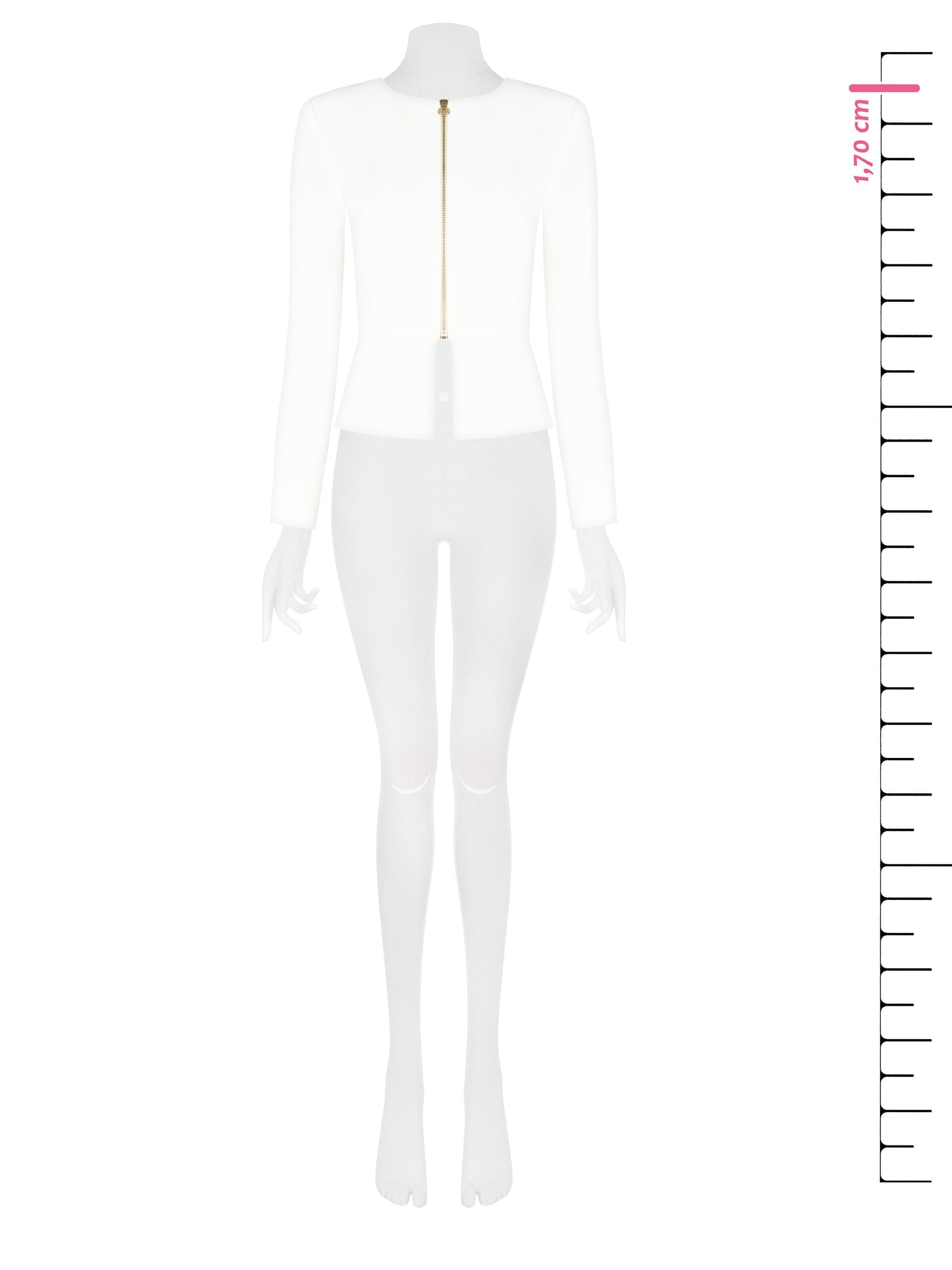 Giacca Corta In Tessuto Tecnico Con Spalline E Zip Centrale Rinascimento