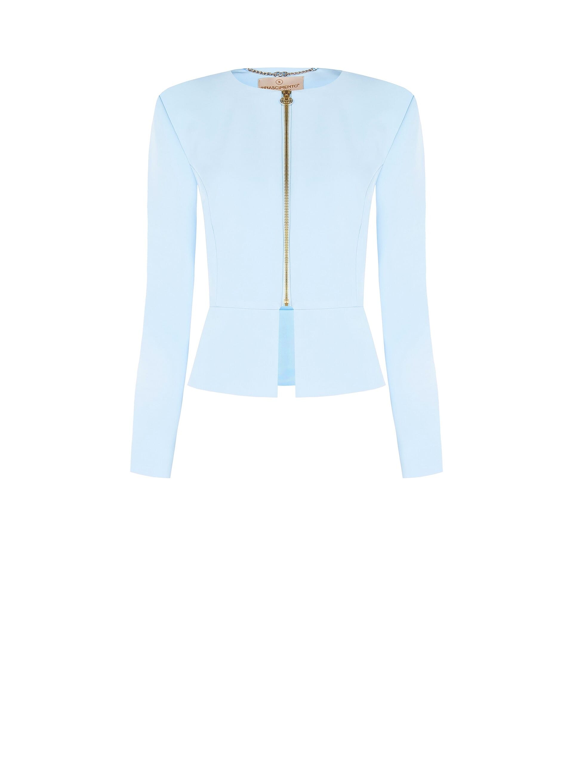 Giacca Corta In Tessuto Tecnico Con Spalline E Zip Centrale Rinascimento
