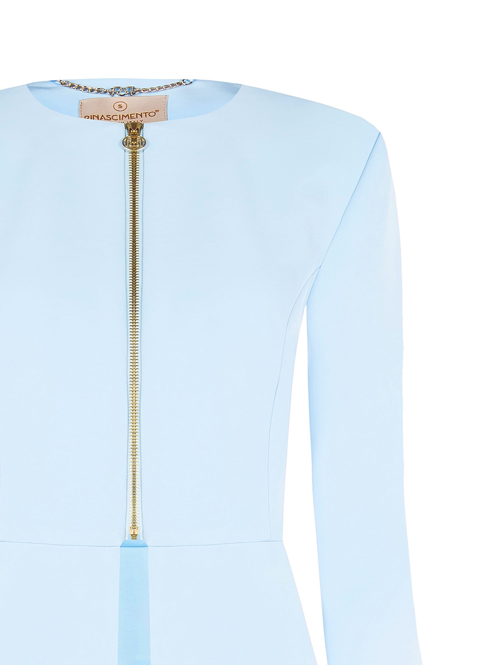 Giacca Corta In Tessuto Tecnico Con Spalline E Zip Centrale Rinascimento