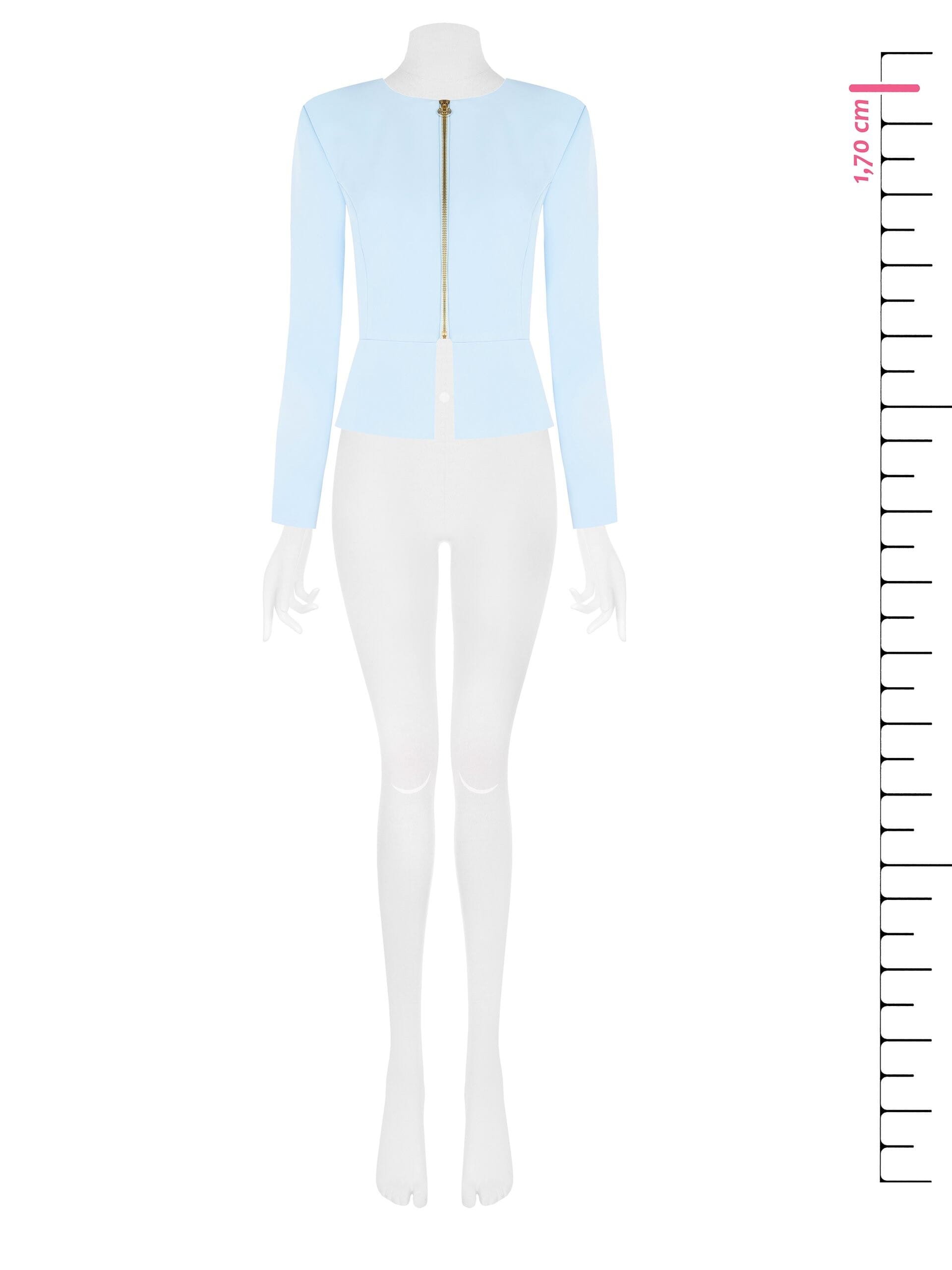 Giacca Corta In Tessuto Tecnico Con Spalline E Zip Centrale Rinascimento