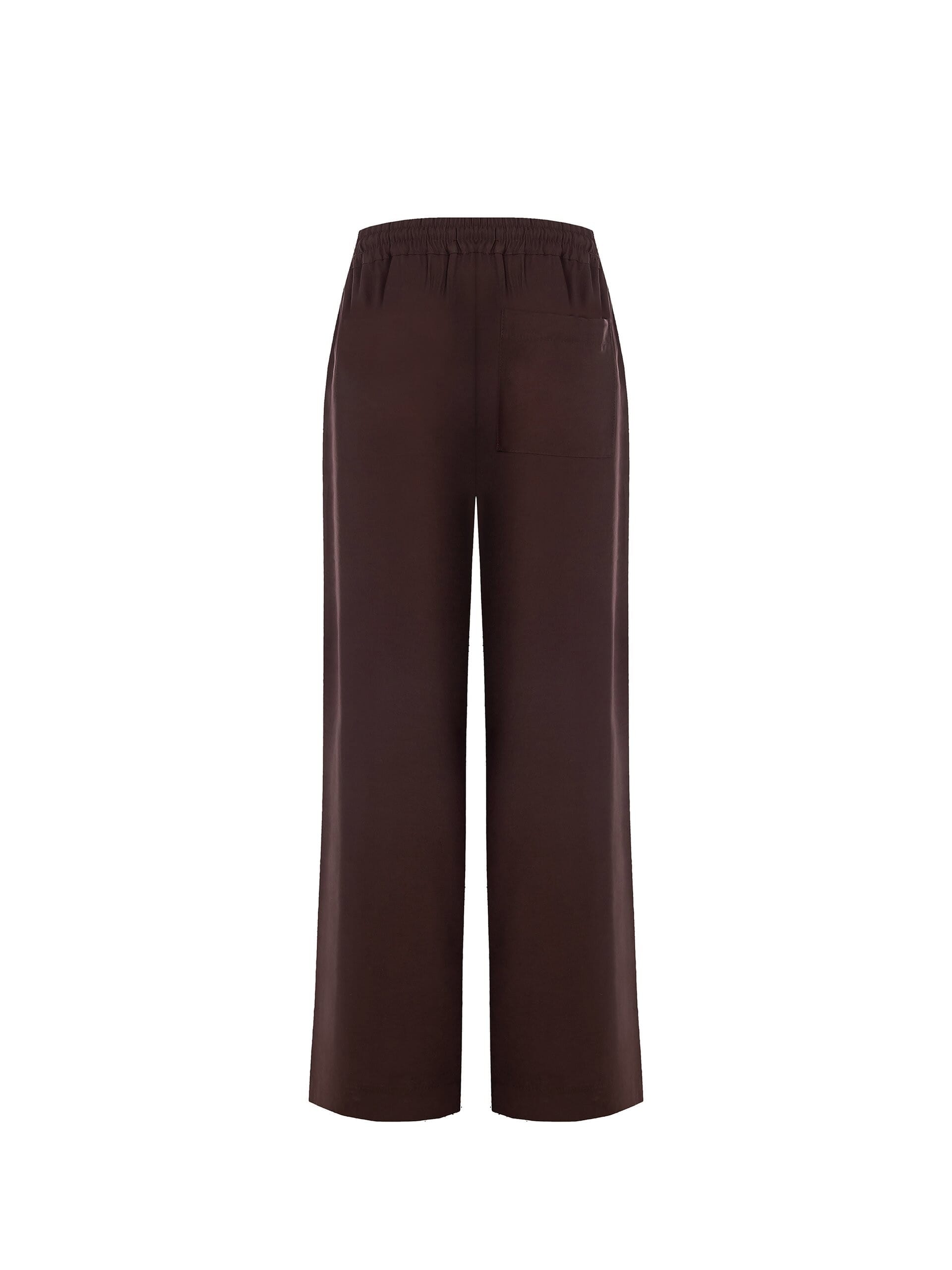 Pantaloni Palazzo In Misto Viscosa Leggermente Stropicciato Con Tasche Rinascimento