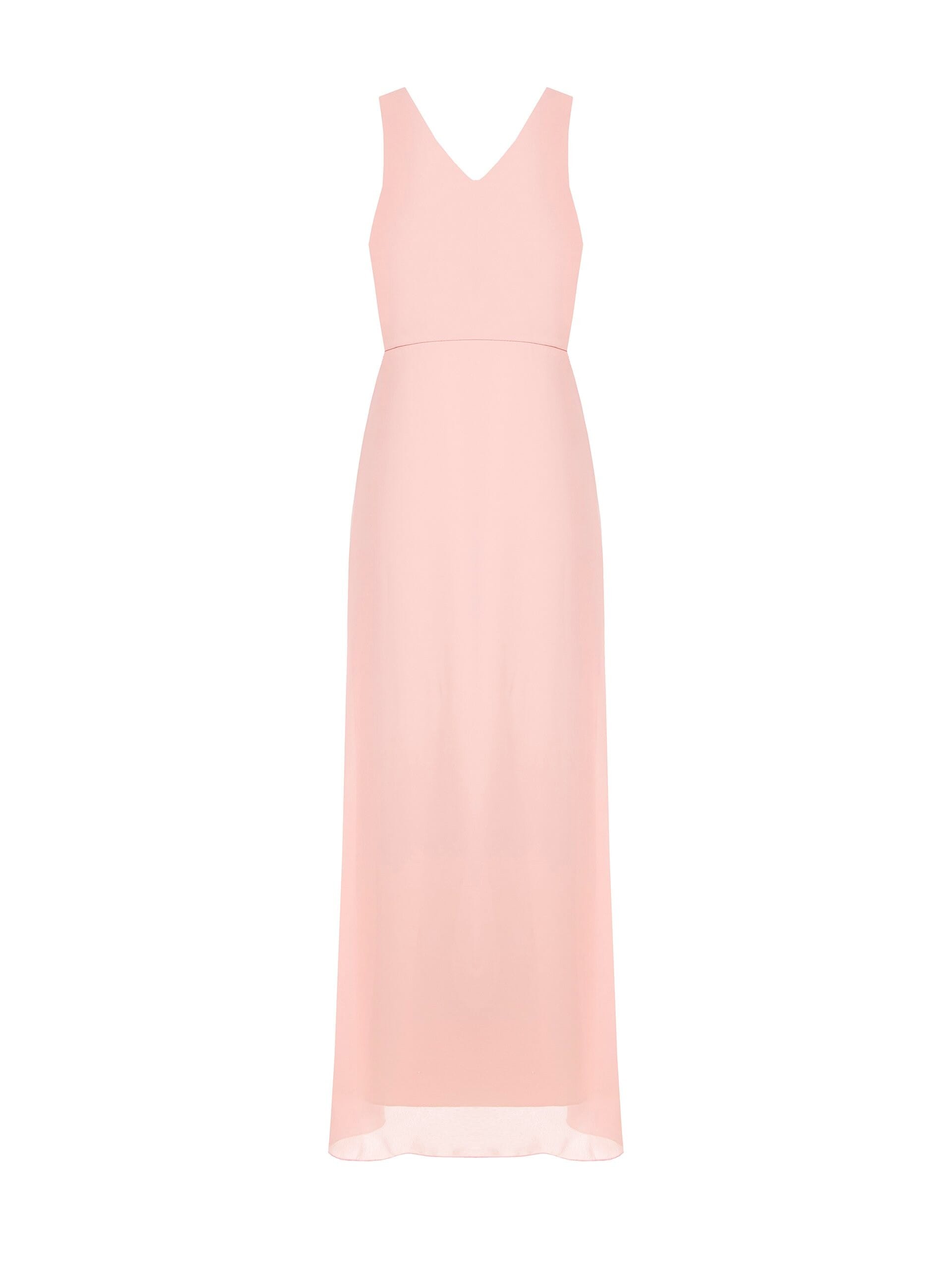 Abito Lungo In Georgette Con Fibbia Oro E Scollo A V Incrociato Rinascimento