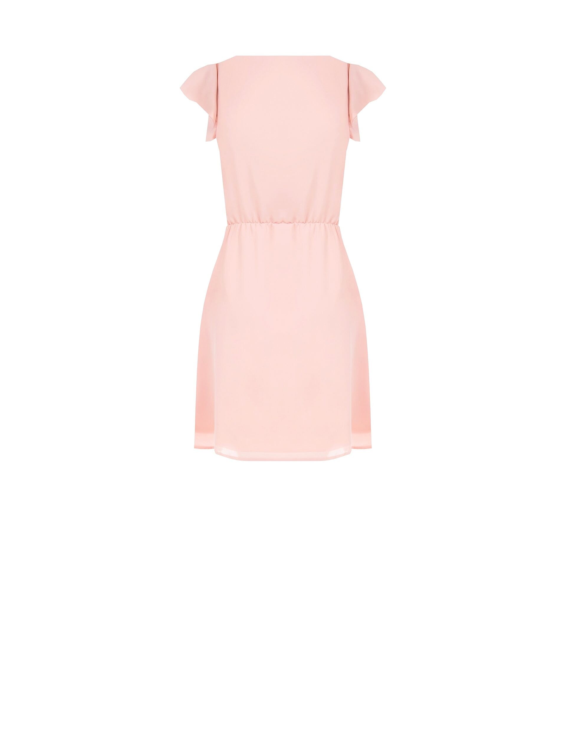 Abito Corto In Georgette Con Fibbia Oro E Scollo A V Rinascimento